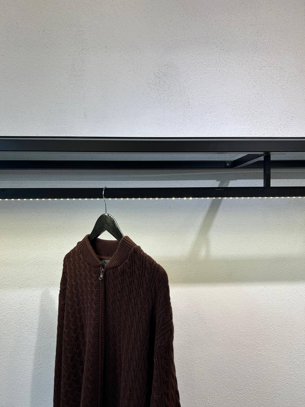 CARDIGAN FULL ZIP CON TRAMA - 1287