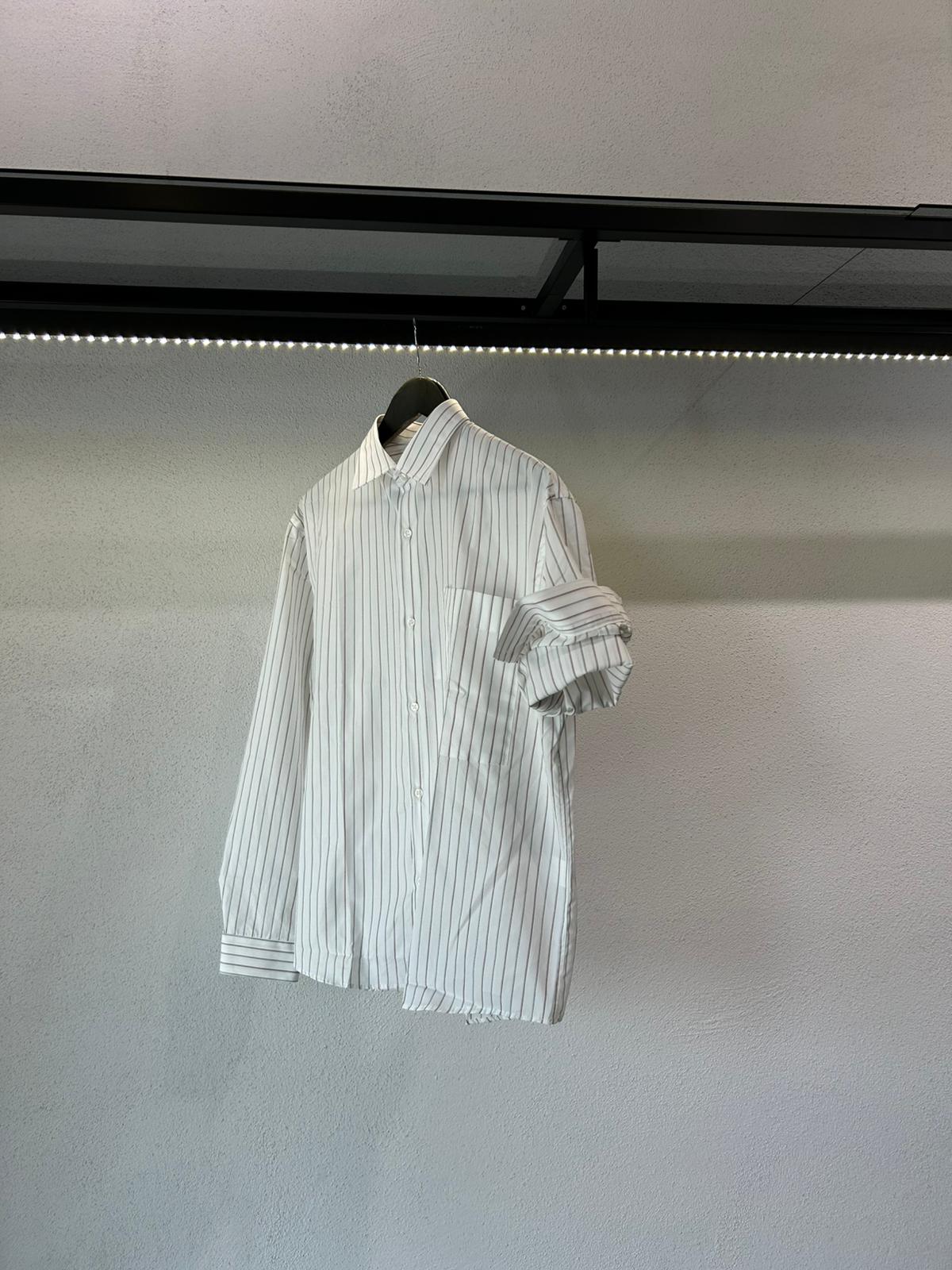 CAMICIA RIGATA OVERSIZE IN COTONE - 1520