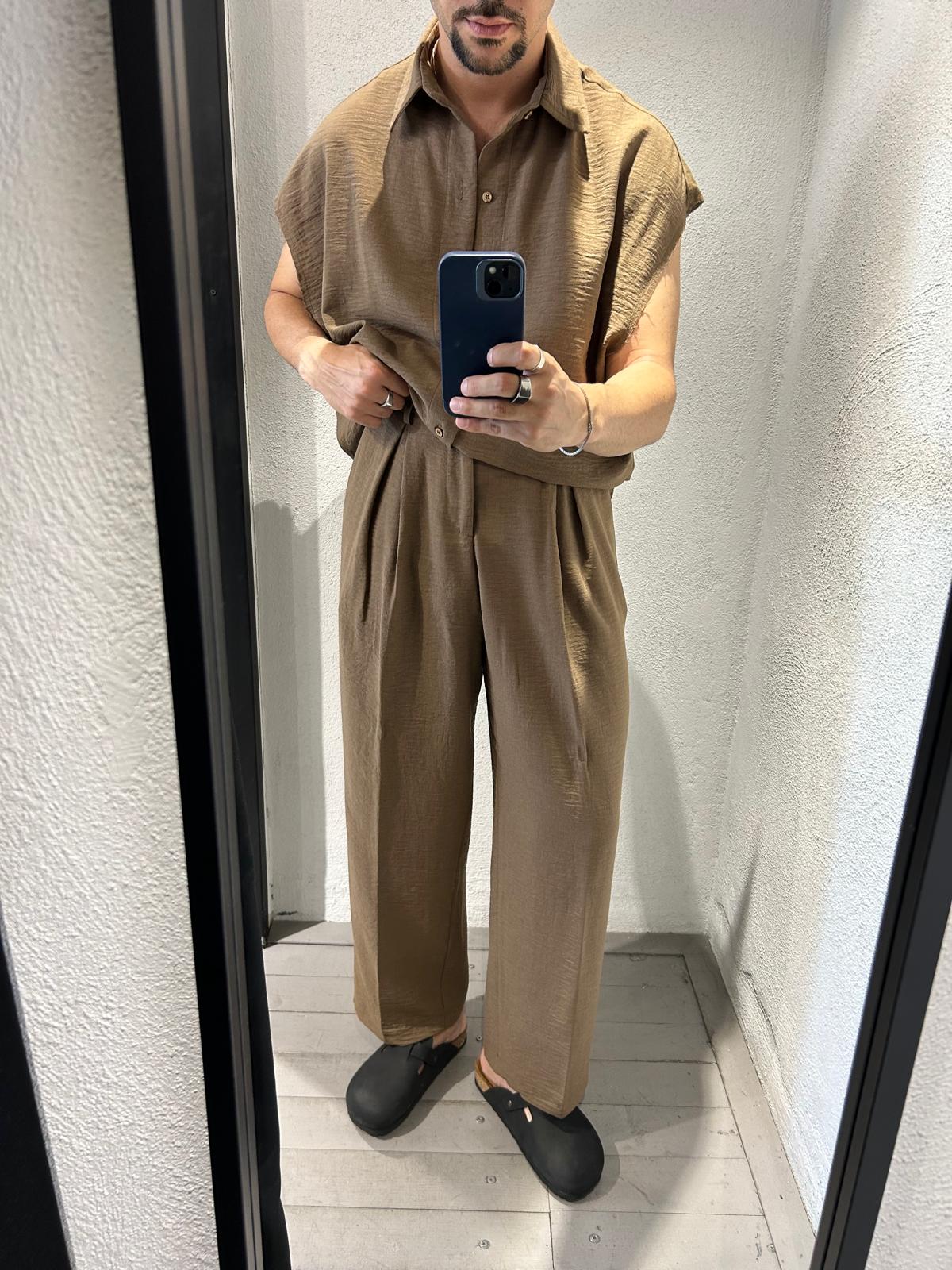 PANTALONE LYCO IN MISTO LINO - 1413