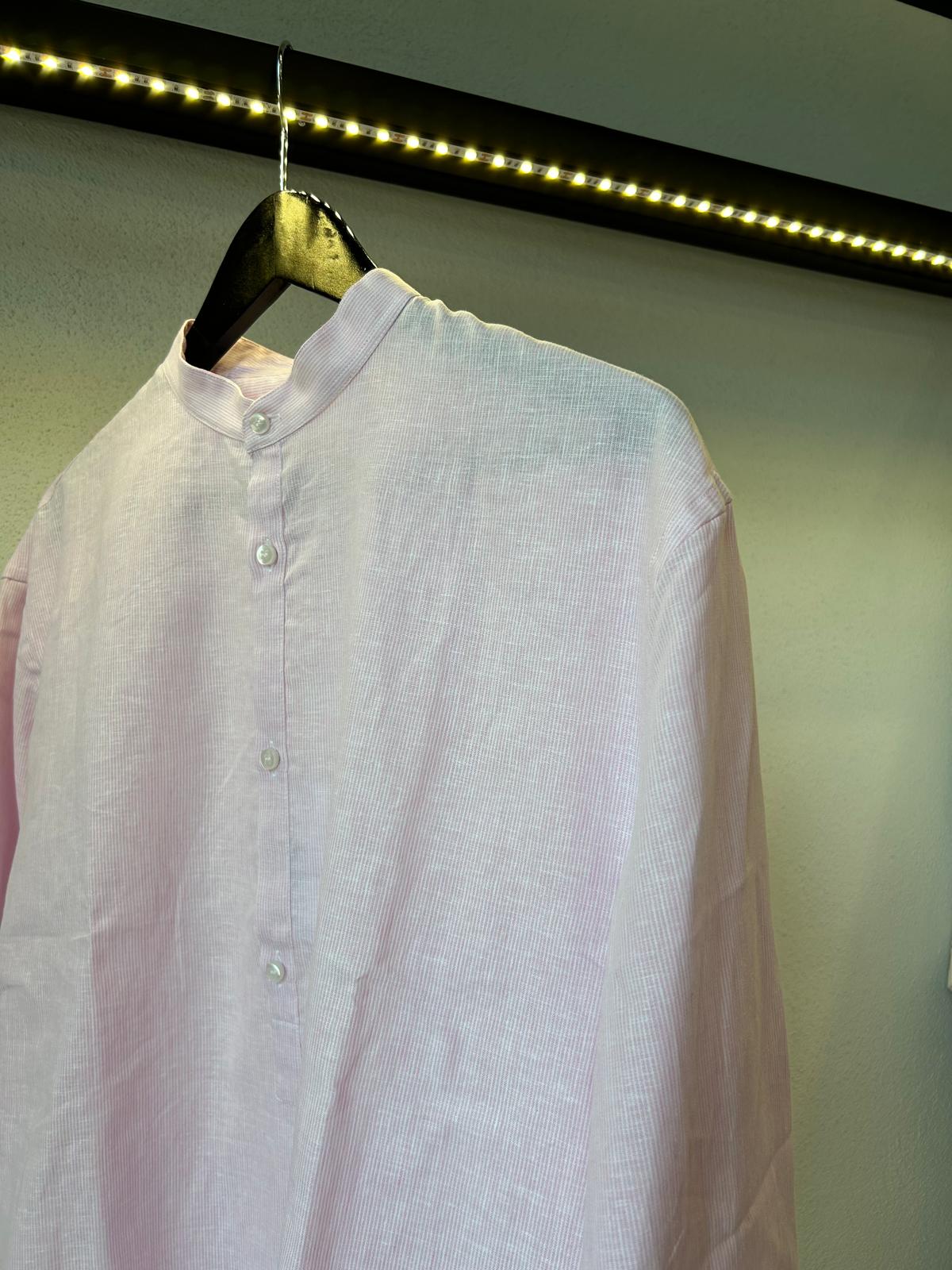CAMICIA SERAFINO OVERSIZE FANTASIA RIGA SOTTILE - 1169