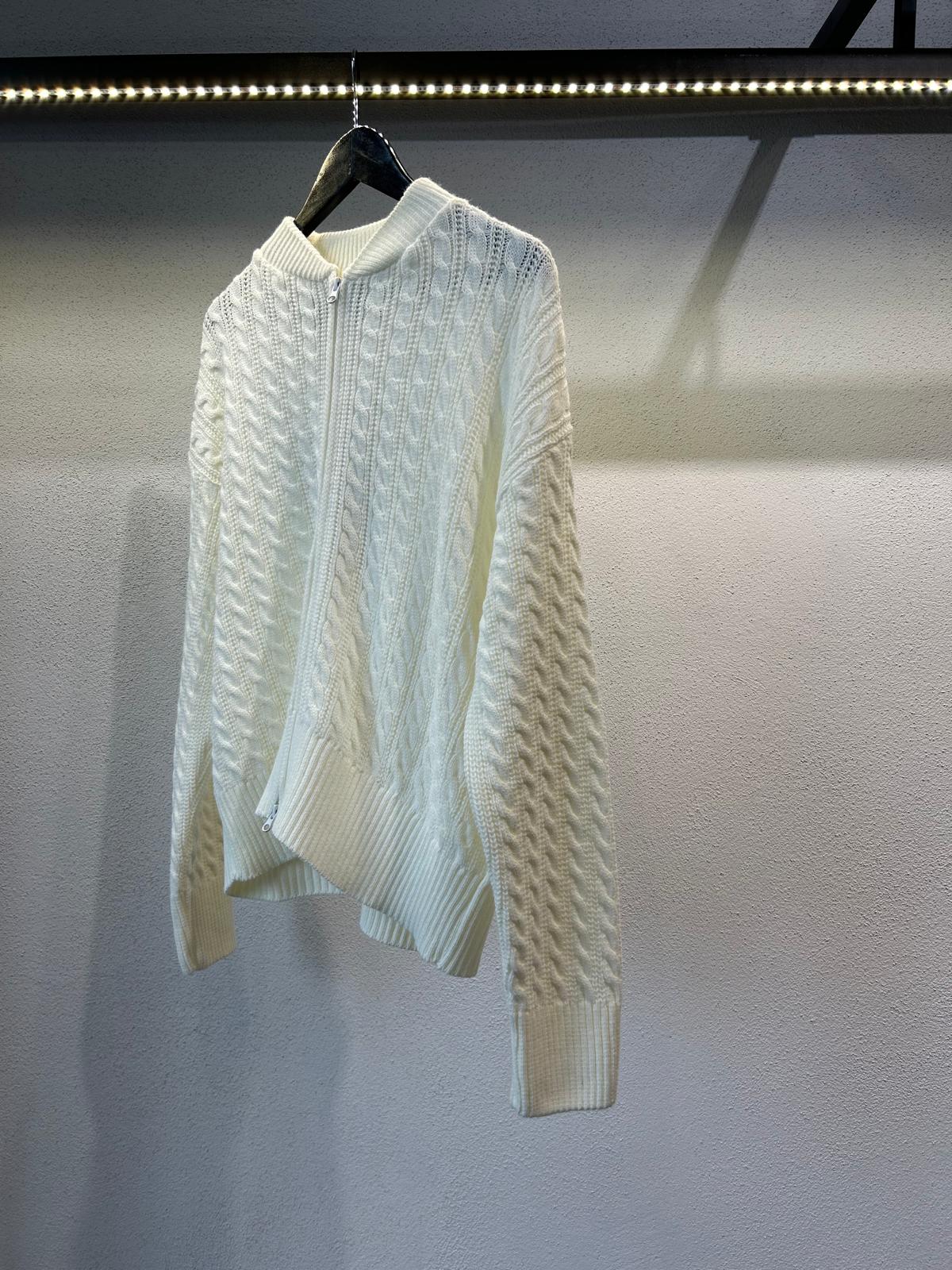 CARDIGAN FULL ZIP CON TRAMA - 1287