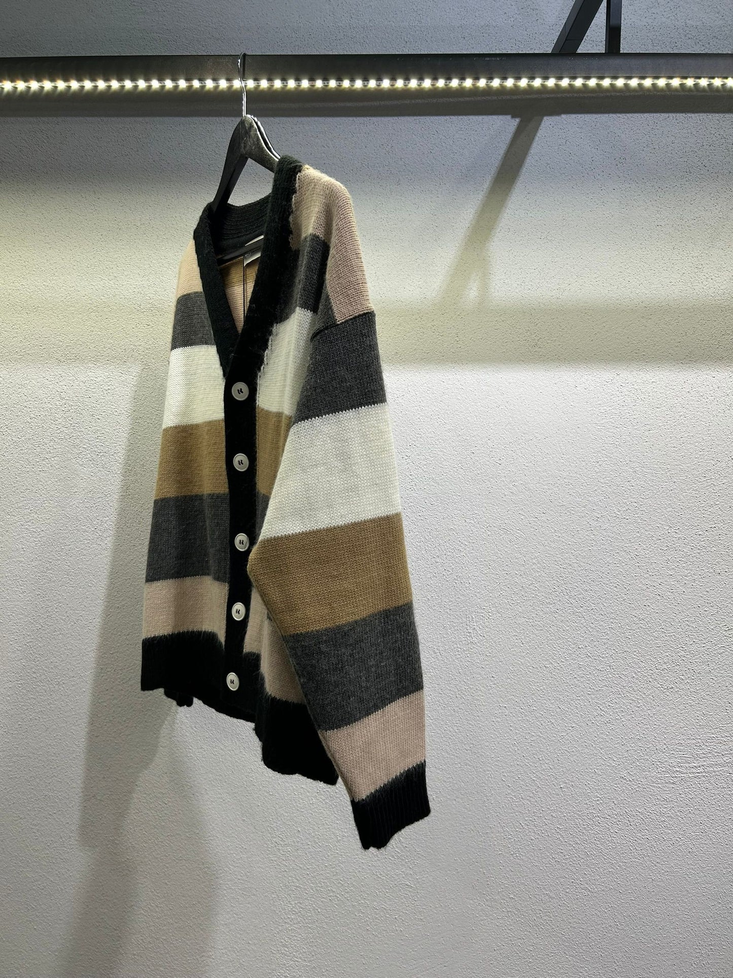 CARDIGAN MOHAIR A FASCE - 1284