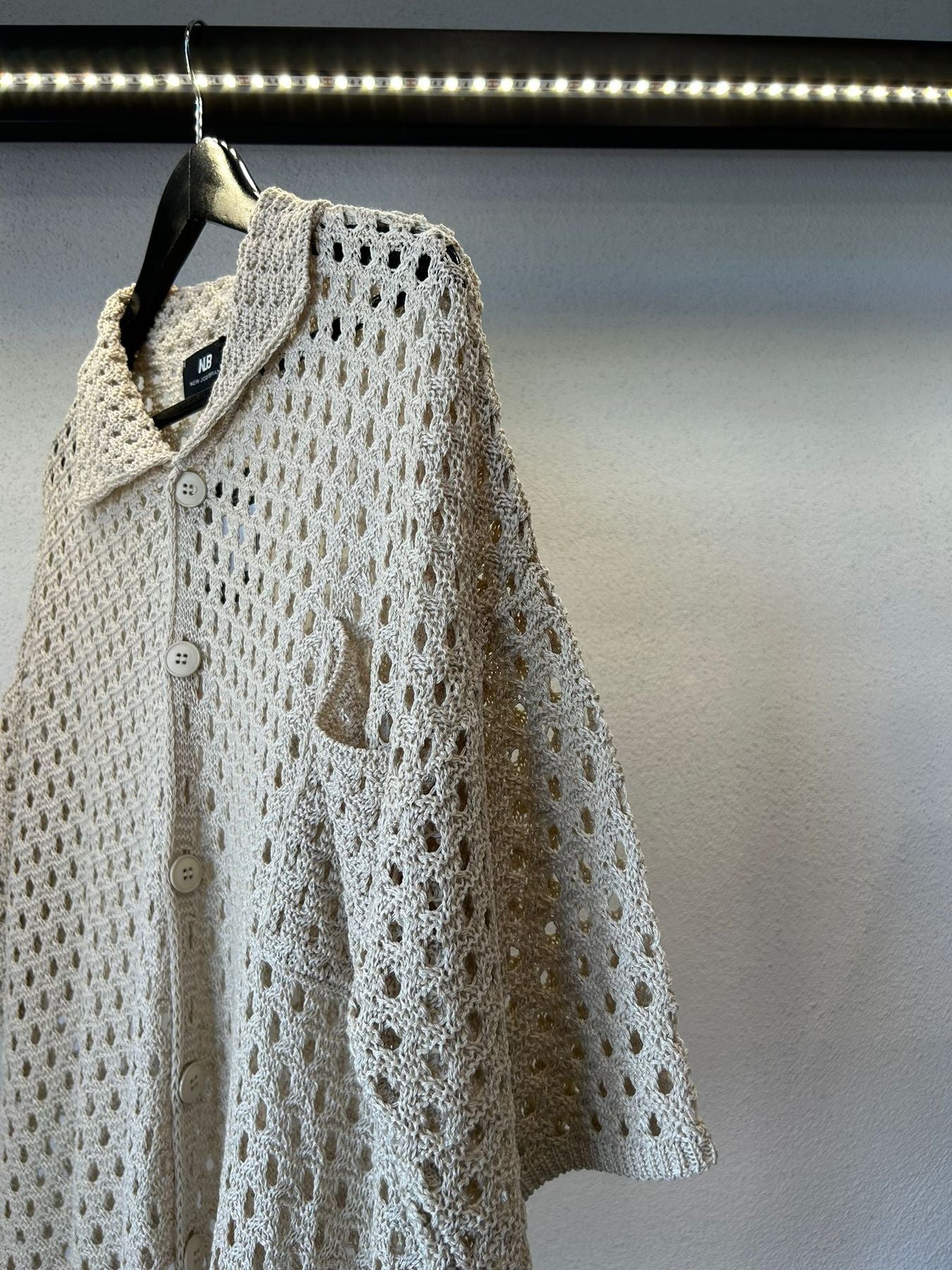 CARDIGAN CROPPED IN FILO TRAFORATO M/M - 1105