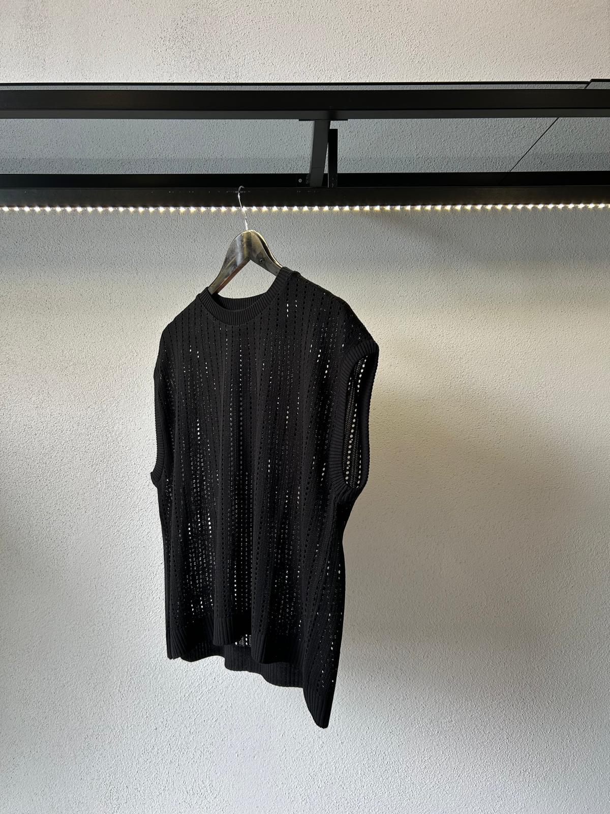 GILET IN FILO TRAFORATO CROP FIT - 1340