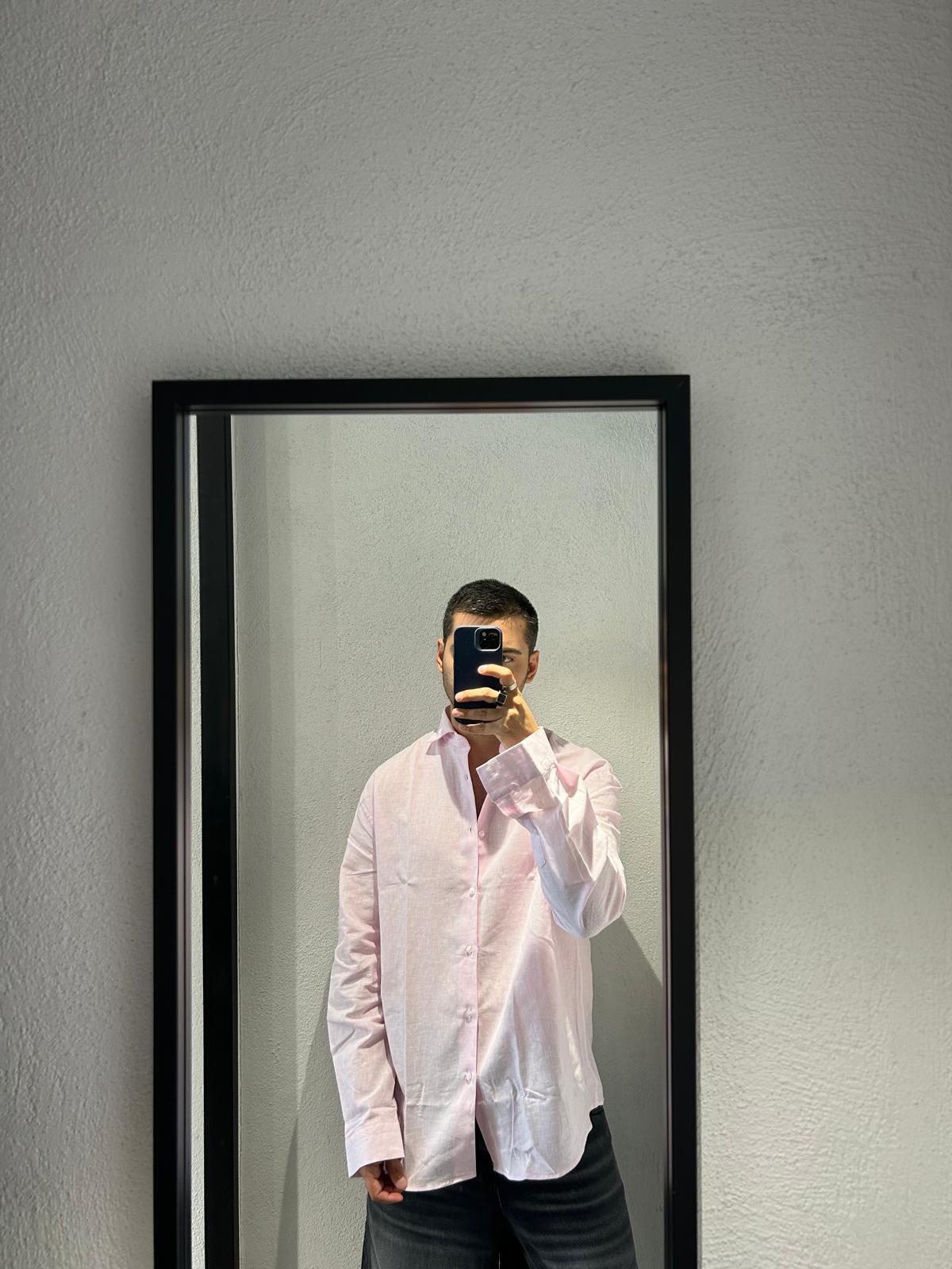 CAMICIA IN LINO OVERSIZE MILLERIGHE - 1394