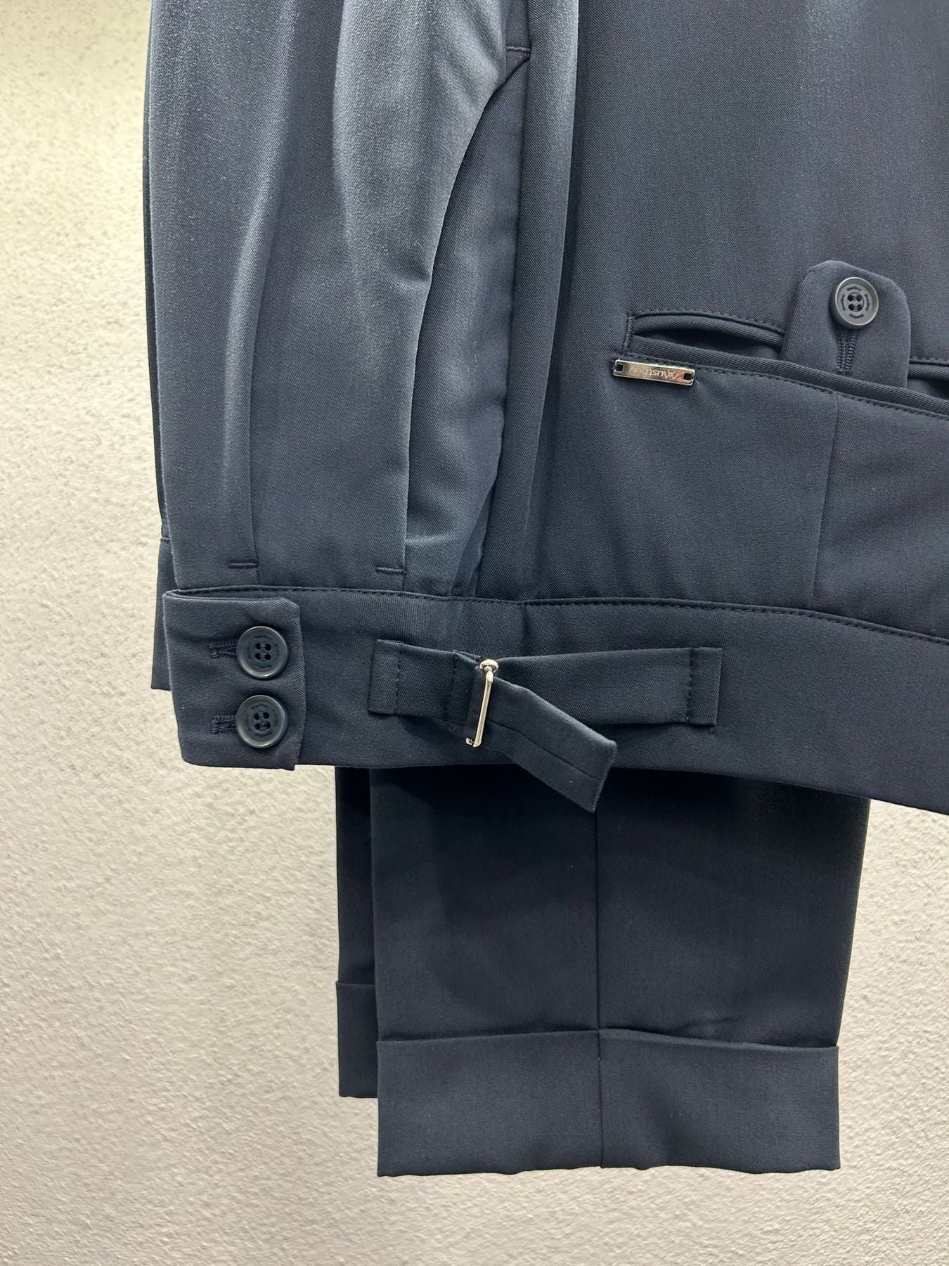 PANTALONE VITA ALTA CON FIBBIE - 1051