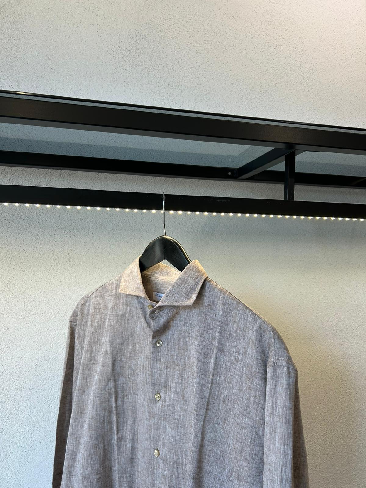 CAMICIA IN LINO OVERSIZE TINTA UNITA - 1393
