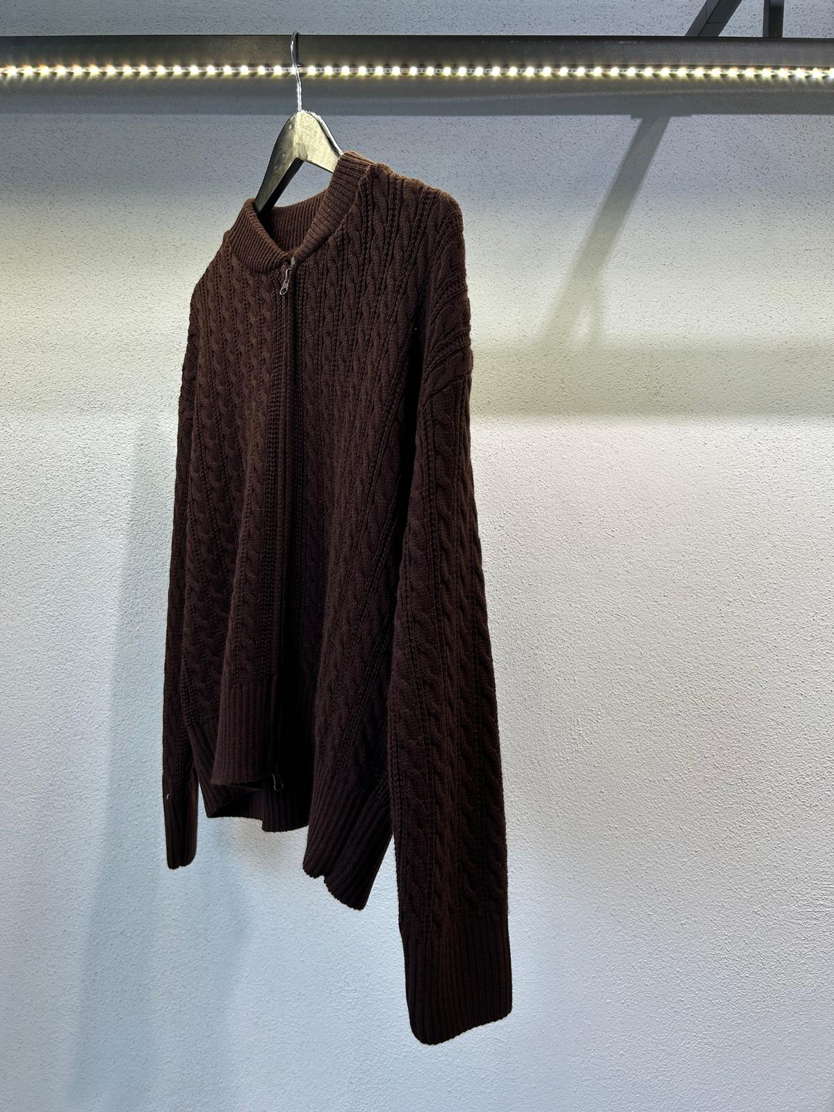 CARDIGAN FULL ZIP CON TRAMA - 1287
