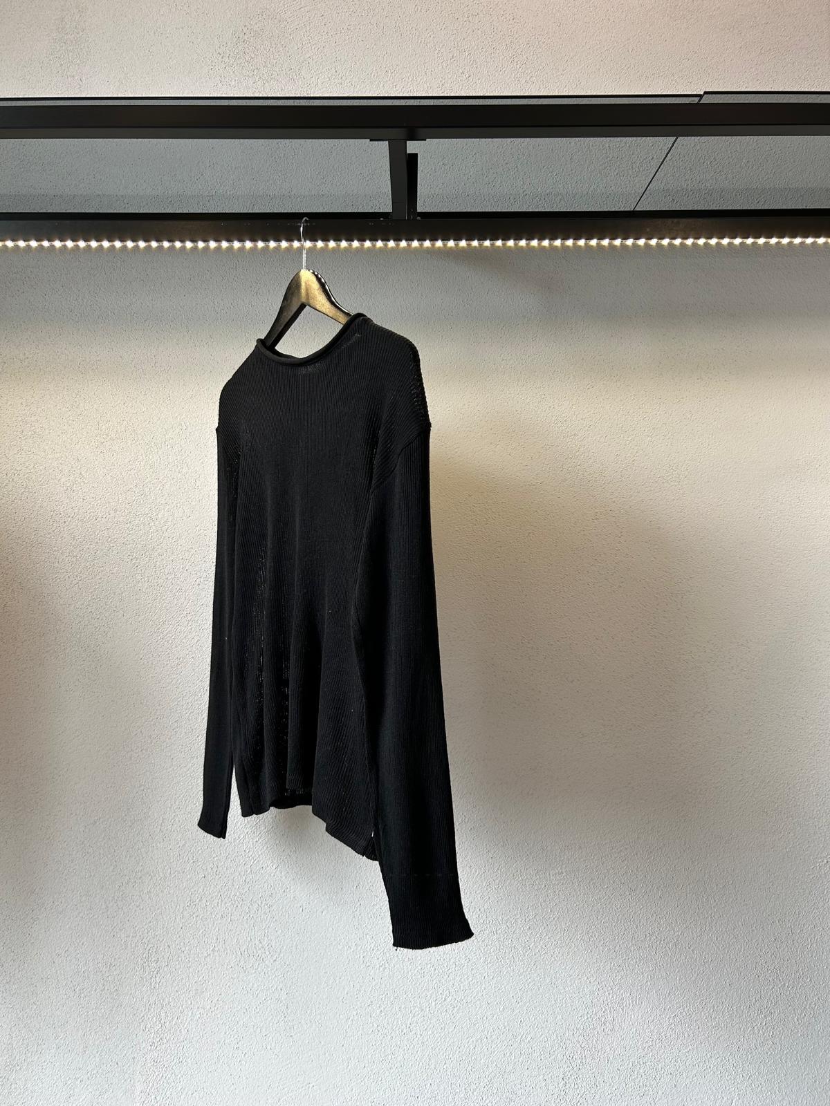 MAGLIA A COSTINE MANICA LUNGA IN MISTO COTONE - 1345