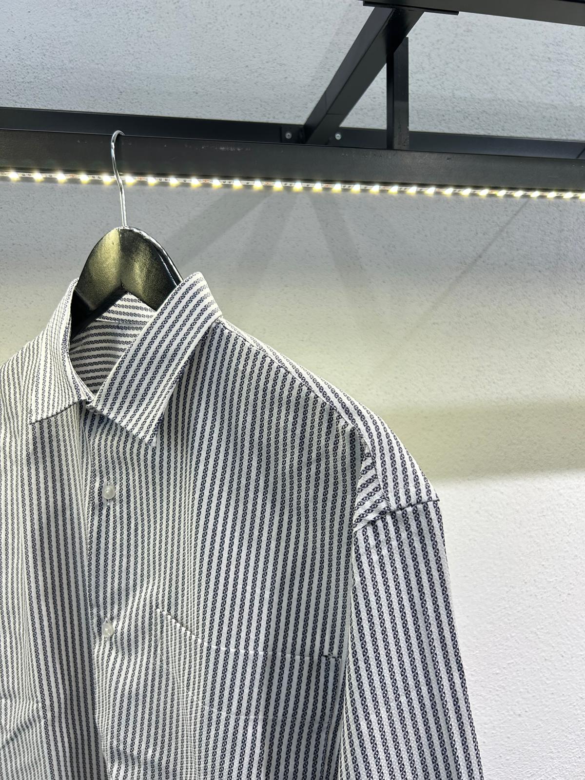 CAMICIA RIGATA OVERSIZE IN COTONE - 1522