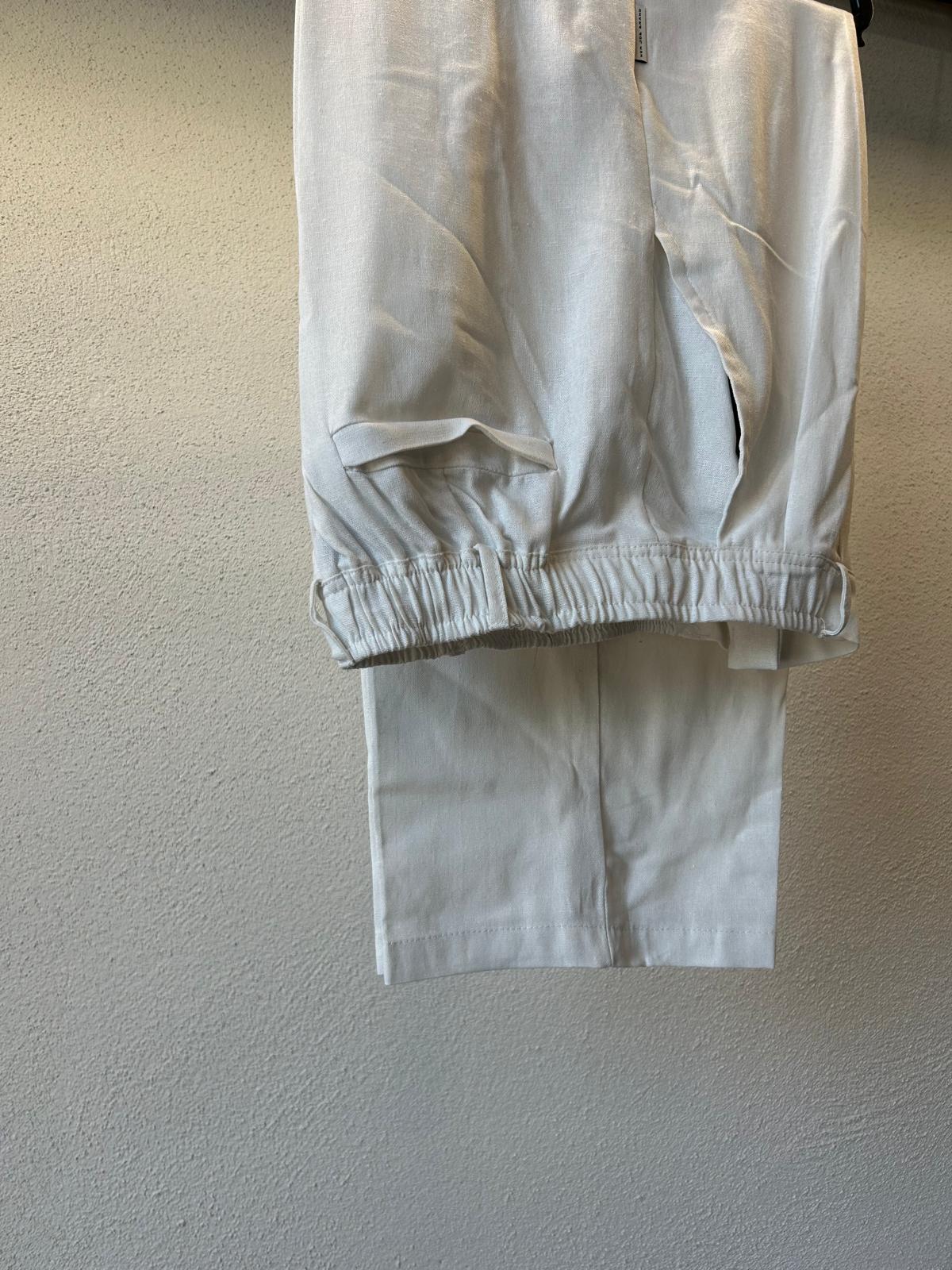 PANTALONE MARINO IN PURO LINO DA COMPLETO - 1427
