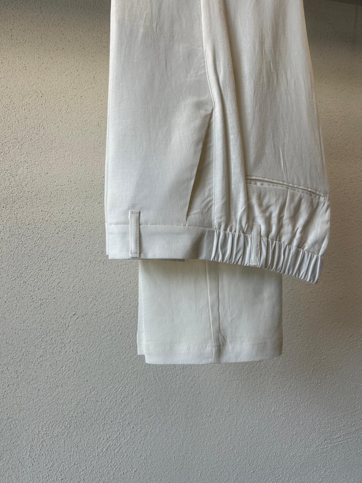 PANTALONE HALF MISTO LINO - 1354