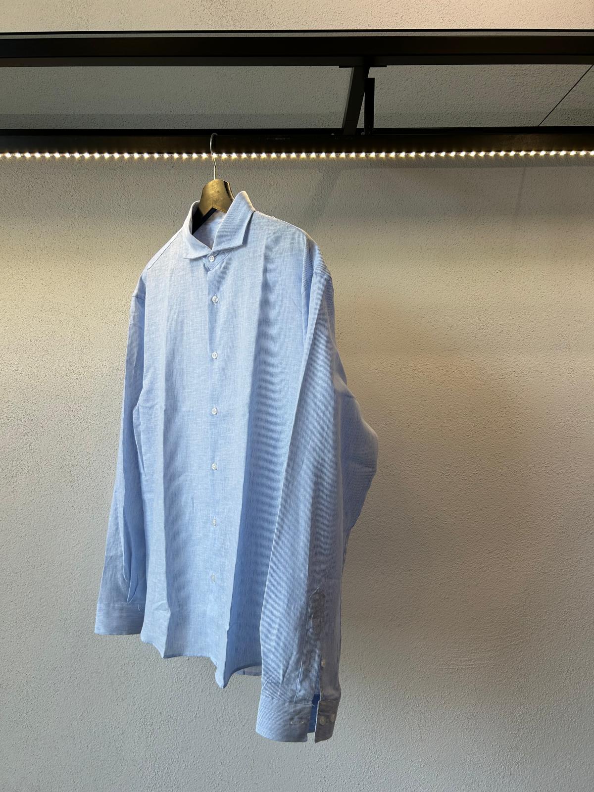 CAMICIA IN LINO OVERSIZE MILLERIGHE - 1394