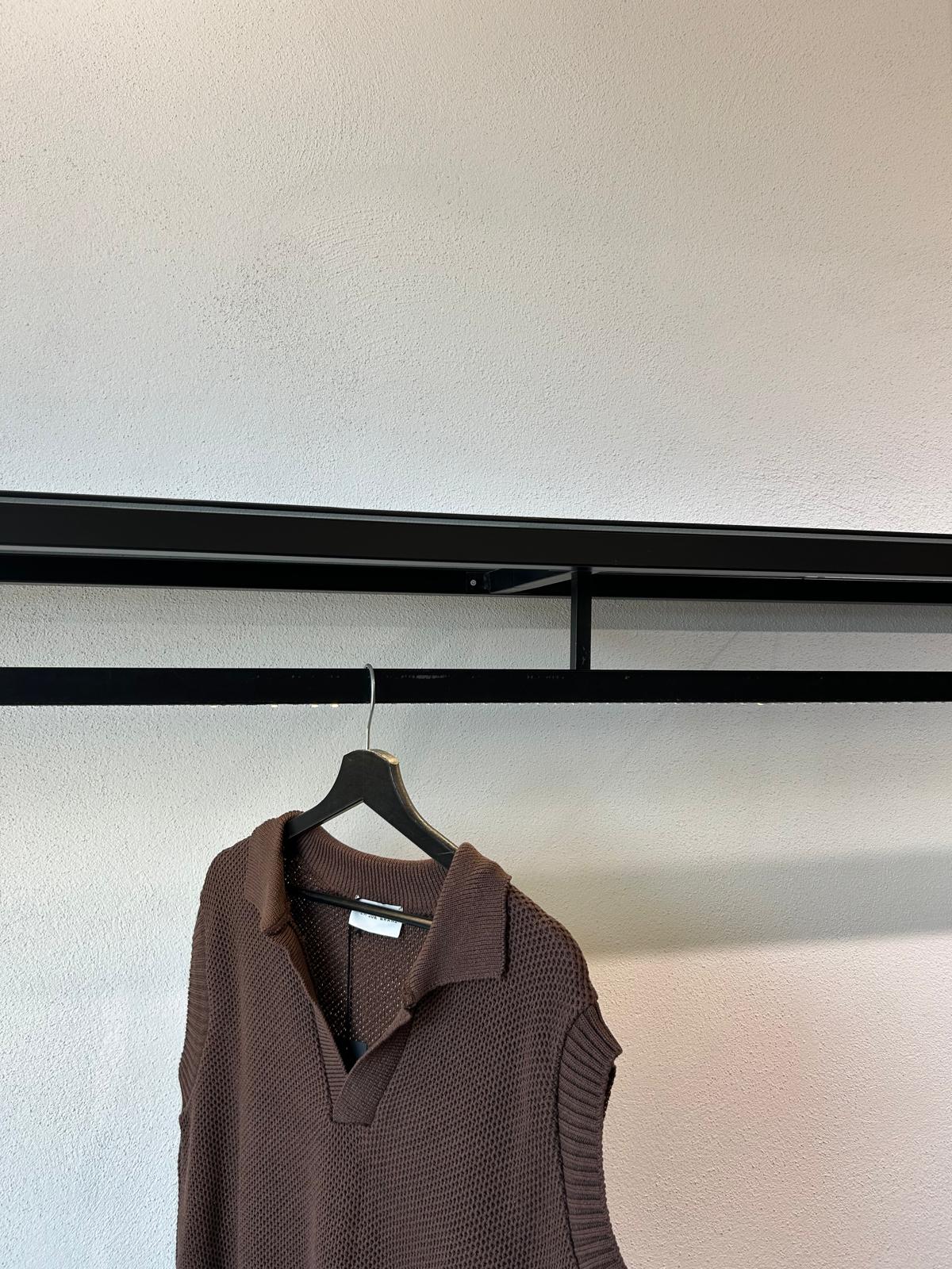GILET IN FILO COLLO POLO - 1635