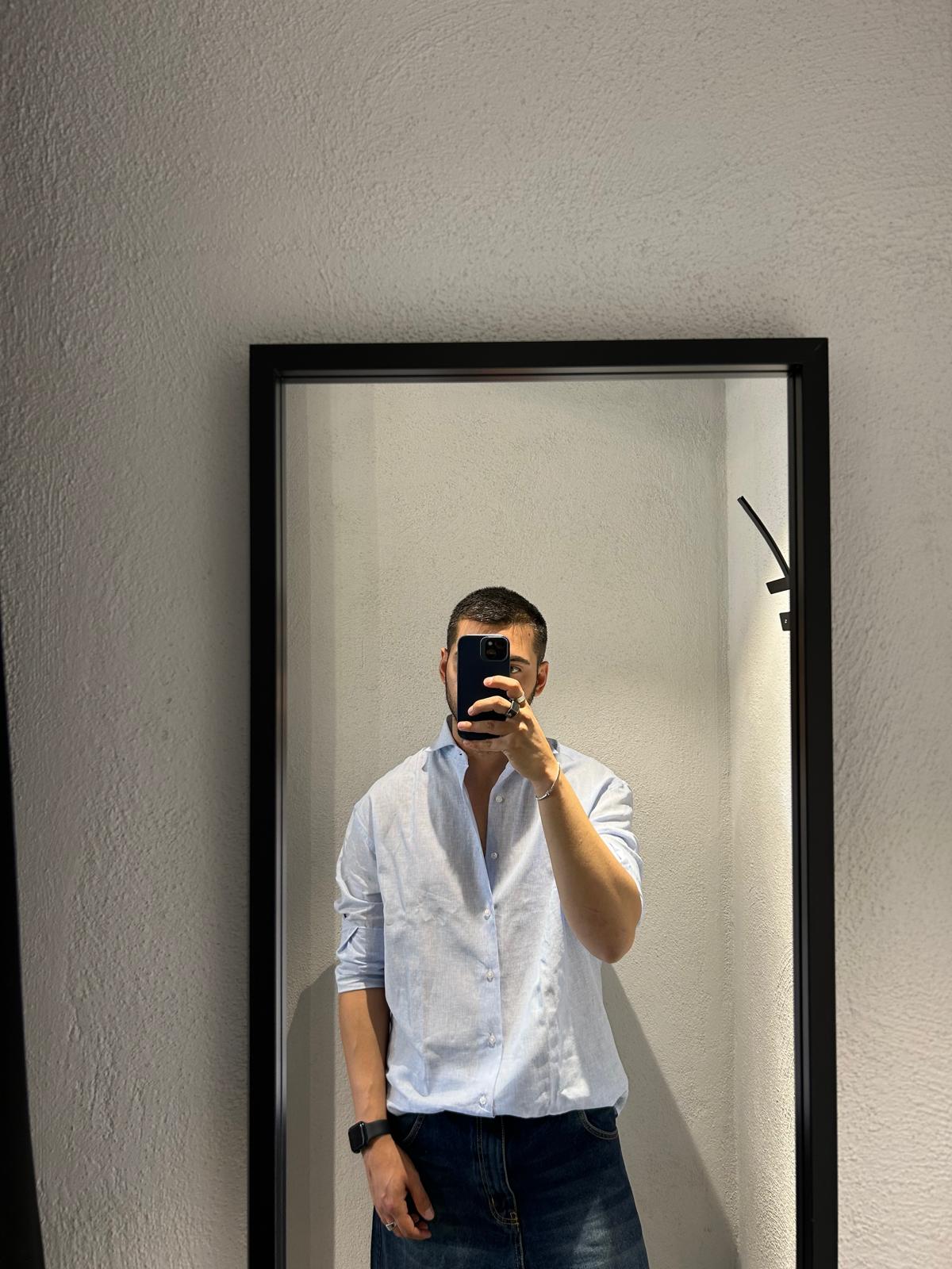 CAMICIA IN LINO OVERSIZE MILLERIGHE - 1394