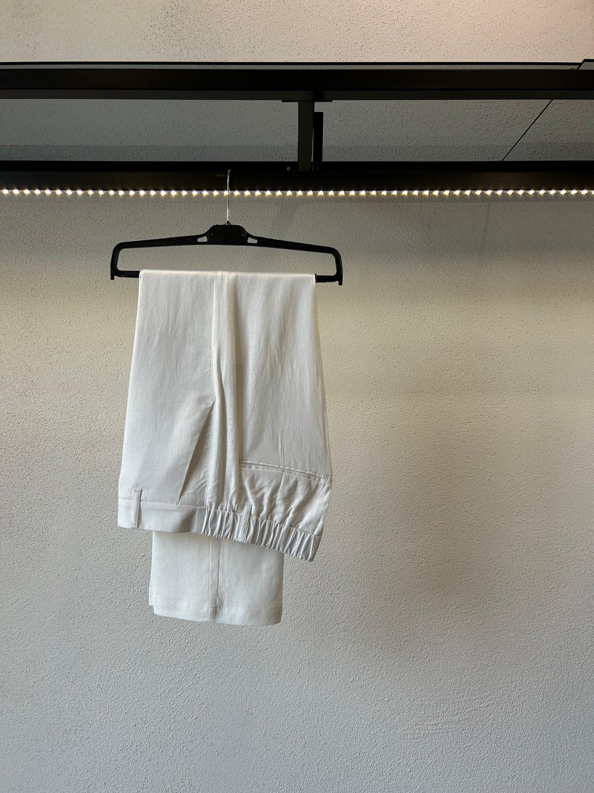 PANTALONE HALF MISTO LINO - 1354