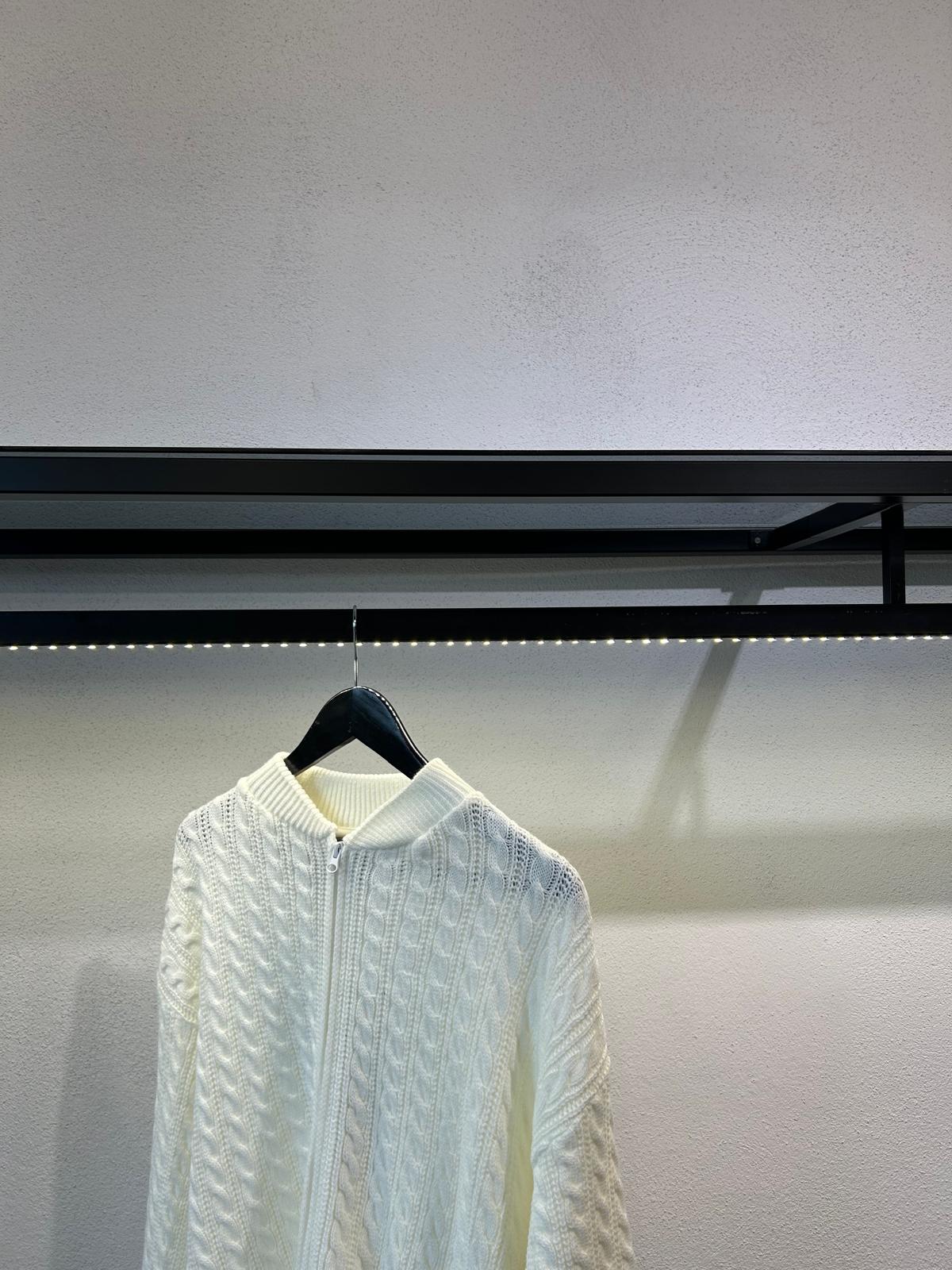 CARDIGAN FULL ZIP CON TRAMA - 1287