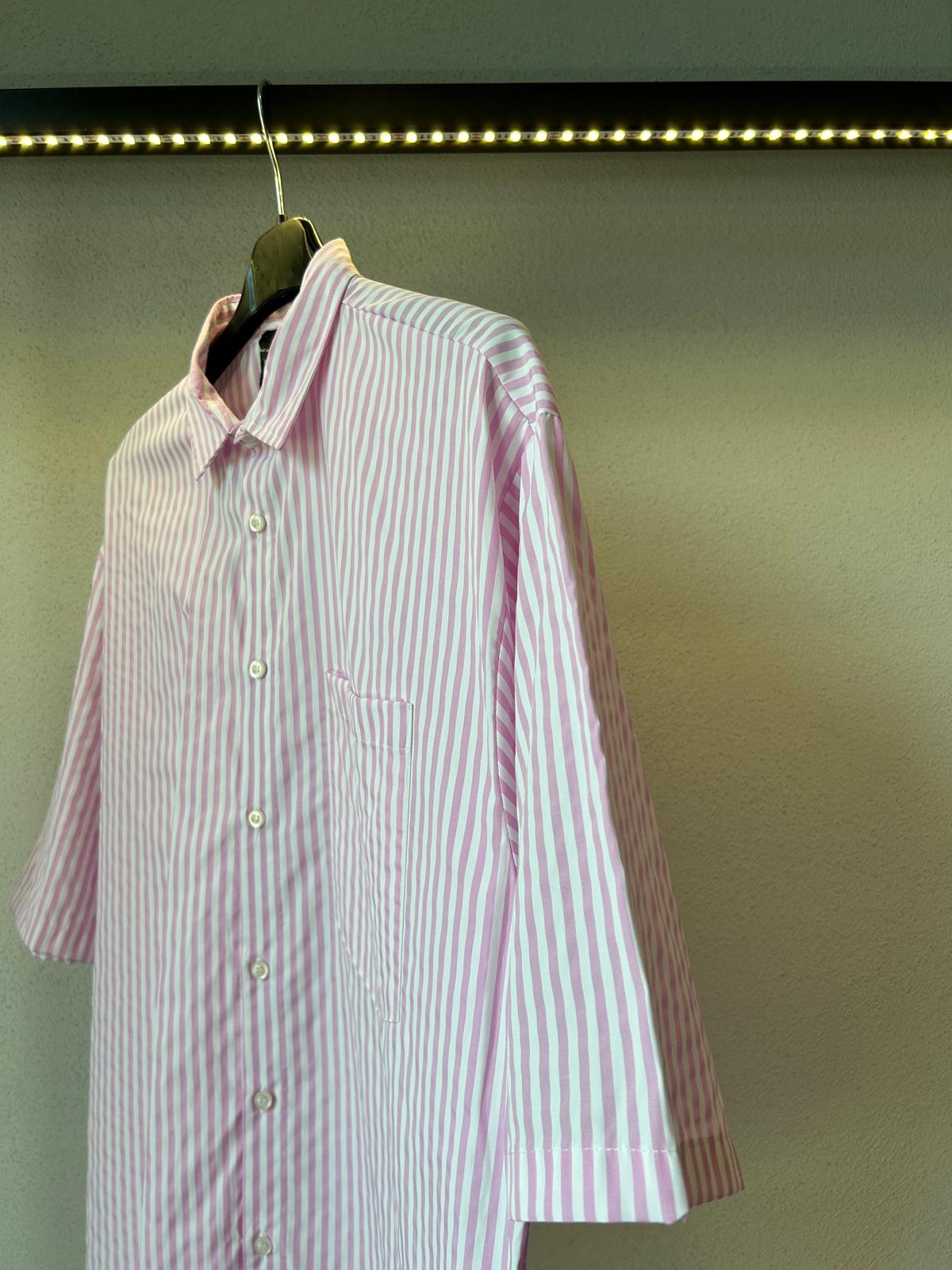 CAMICIA OVERSIZE IN COTONE RIGATA M/M - 1173