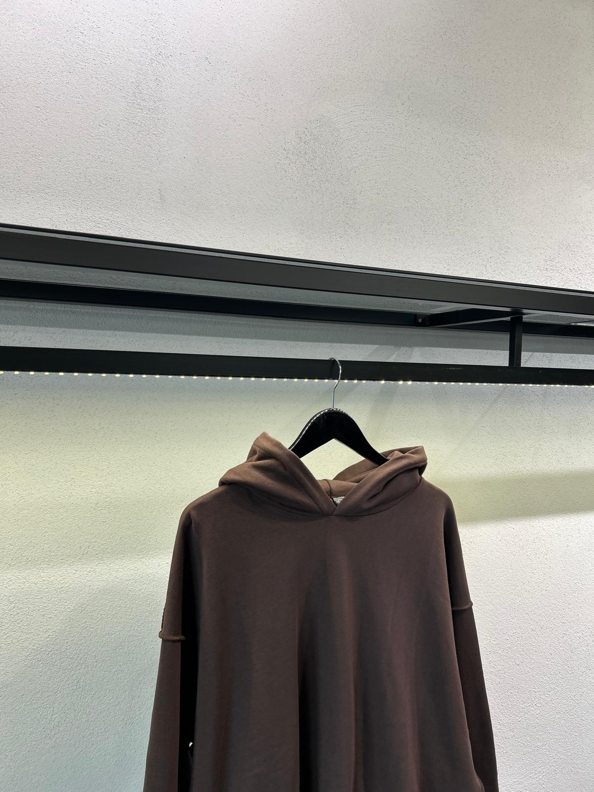 FELPA REVERSE CON CAPPUCCIO OVERSIZE - 1619