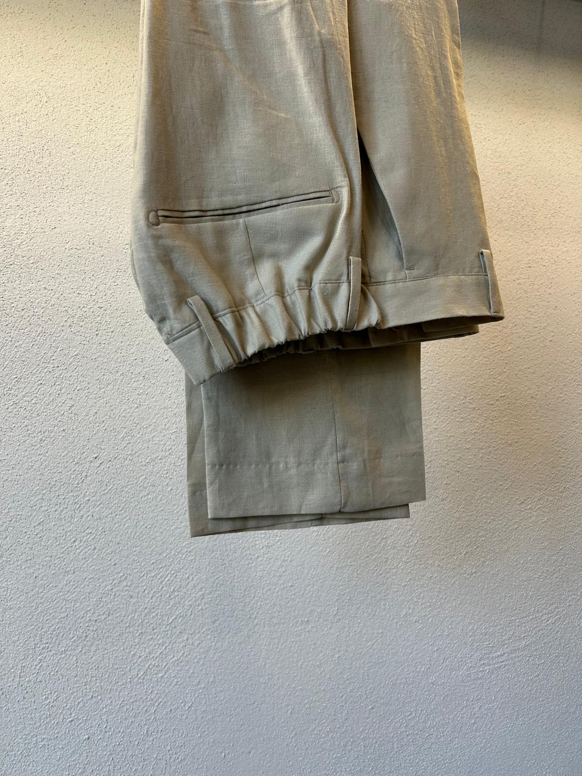 PANTALONE HALF MISTO LINO - 1354