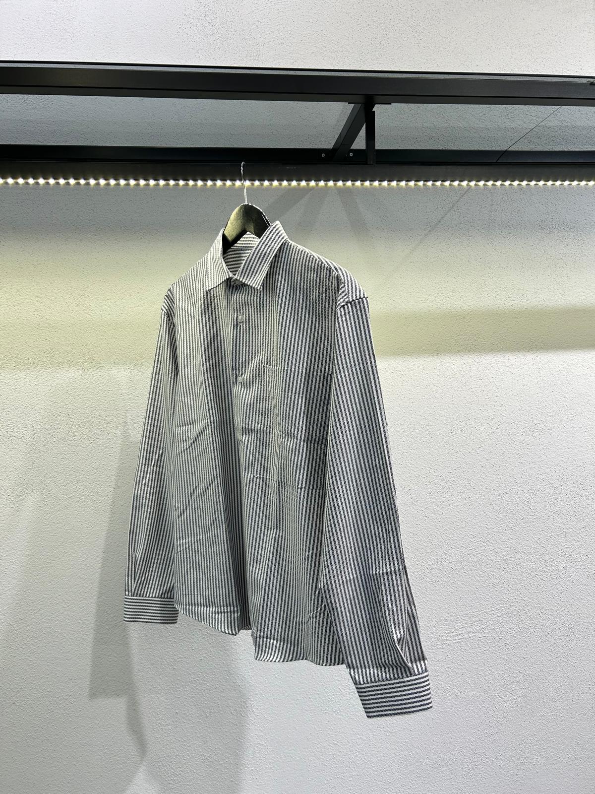 CAMICIA RIGATA OVERSIZE IN COTONE - 1522