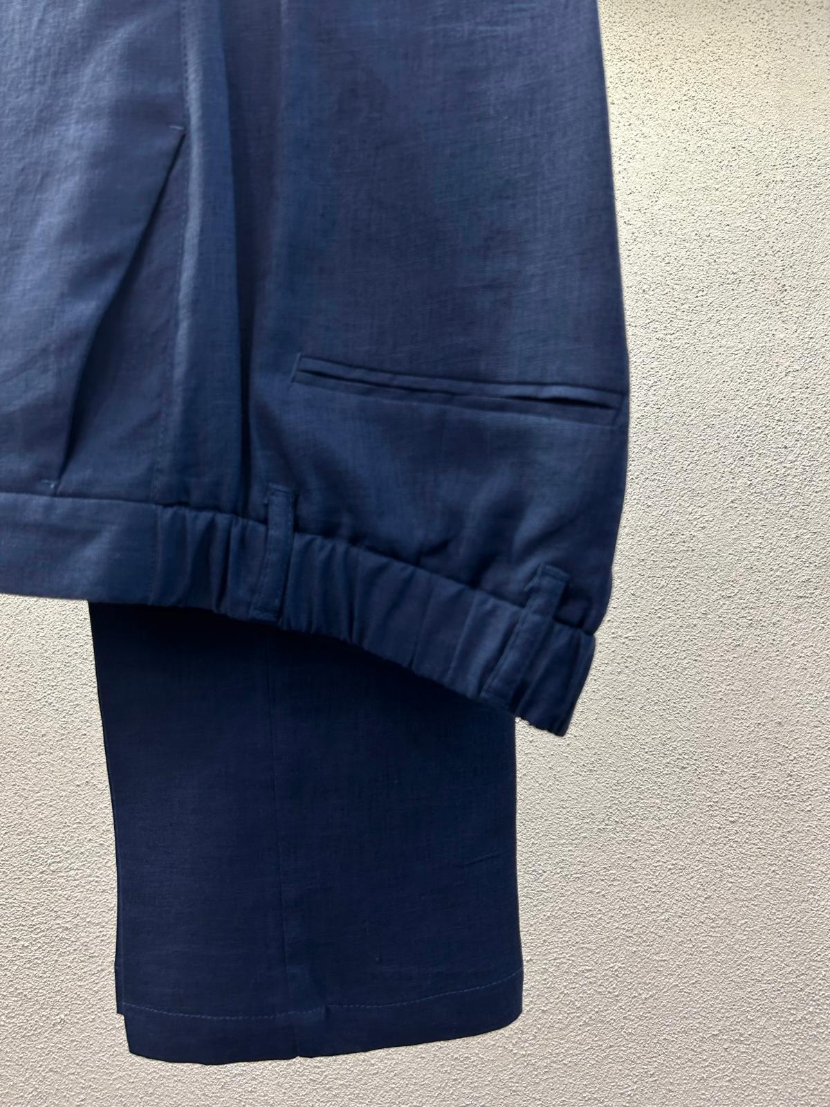 PANTALONE MAPPAMONDO IN MISTO LINO - 1108