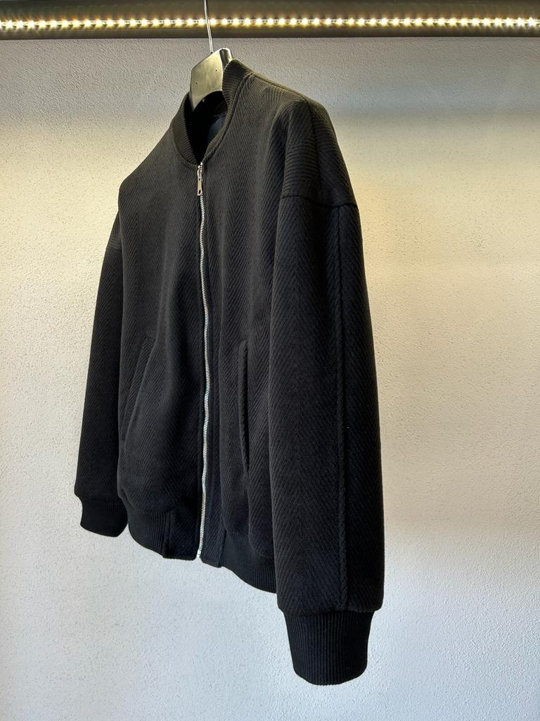 BOMBER OVERSIZE IN PANNO DIAGONALE