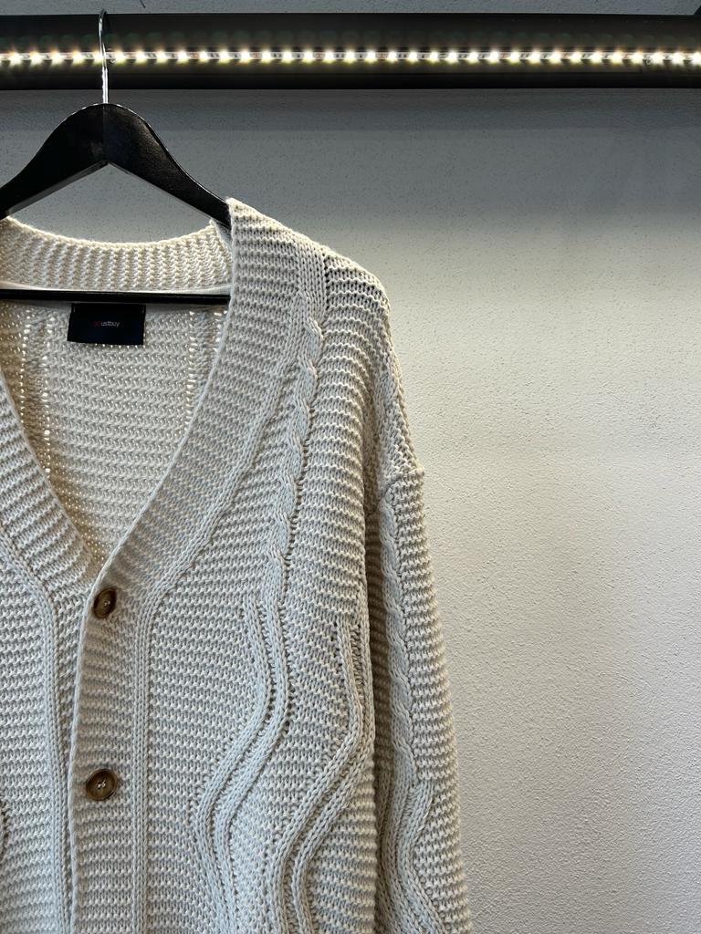 CARDIGAN COMODO CON TRAMA