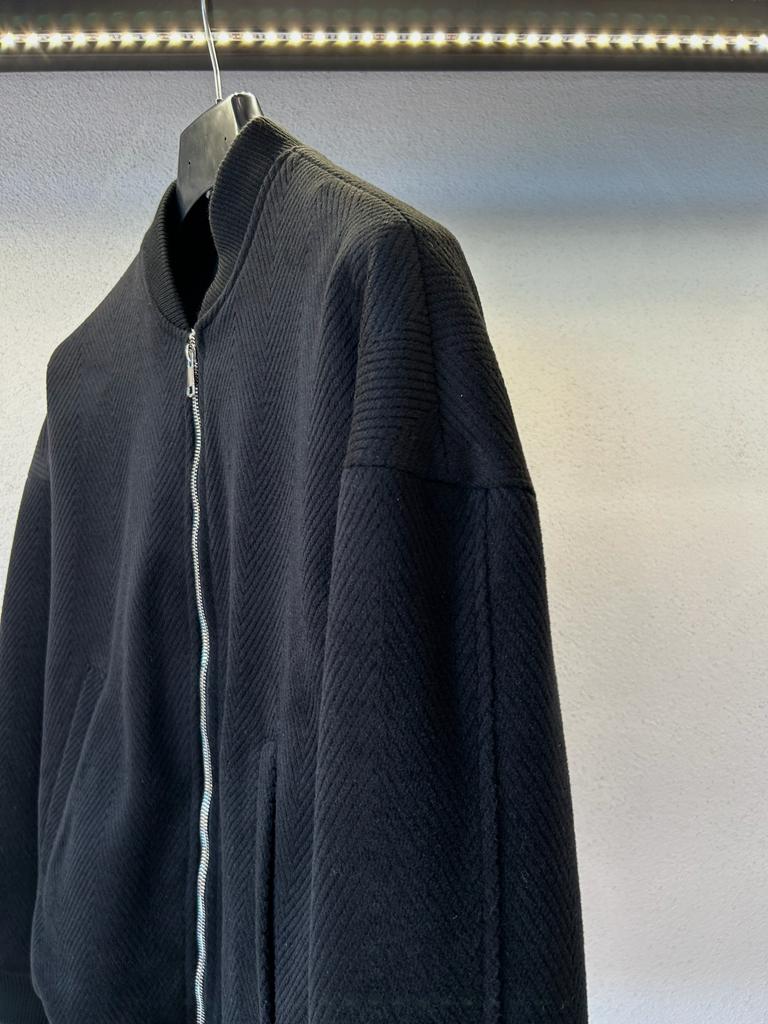 BOMBER OVERSIZE IN PANNO DIAGONALE
