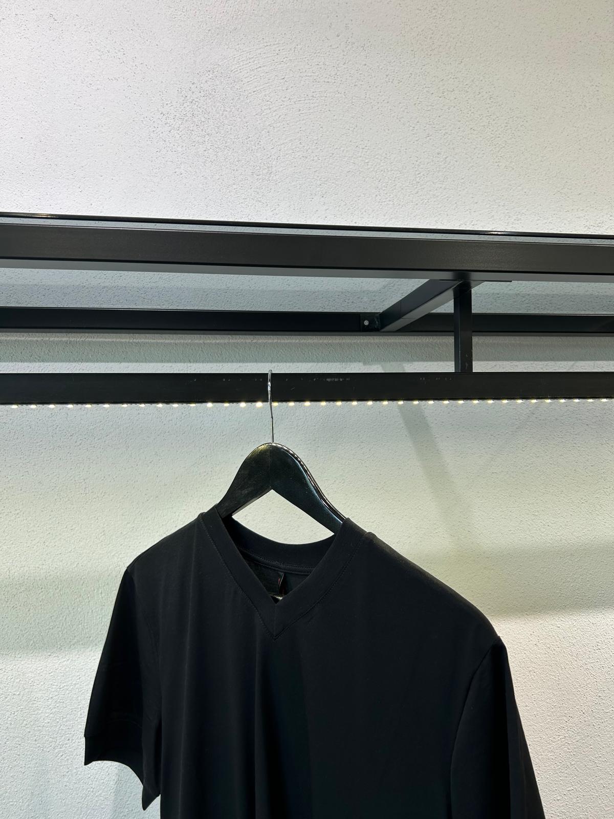 T SHIRT IN FILO DI SCOZIA SCOLLO A V - 1361