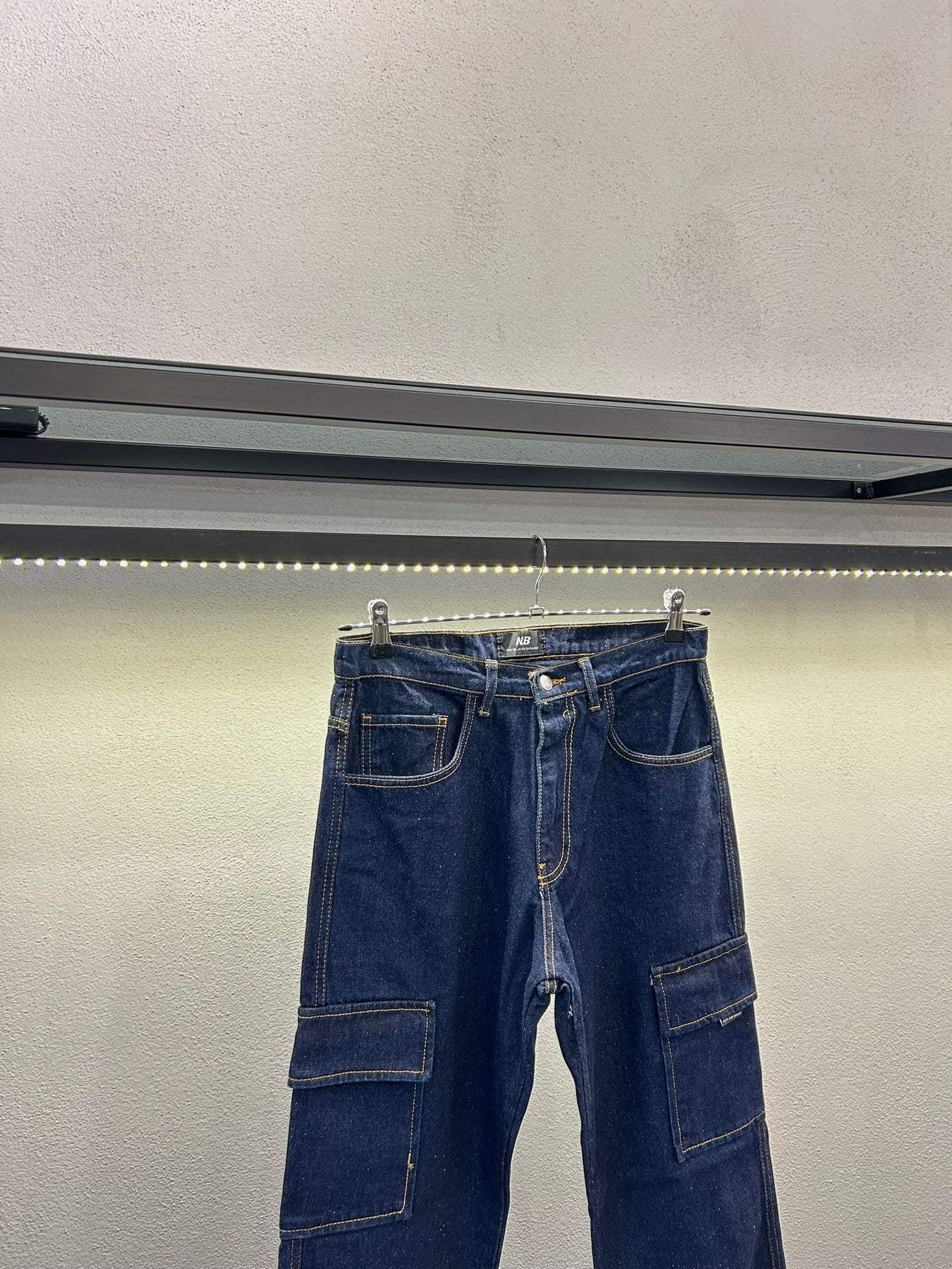 JEANS CARGO FONDO LARGO - 1203