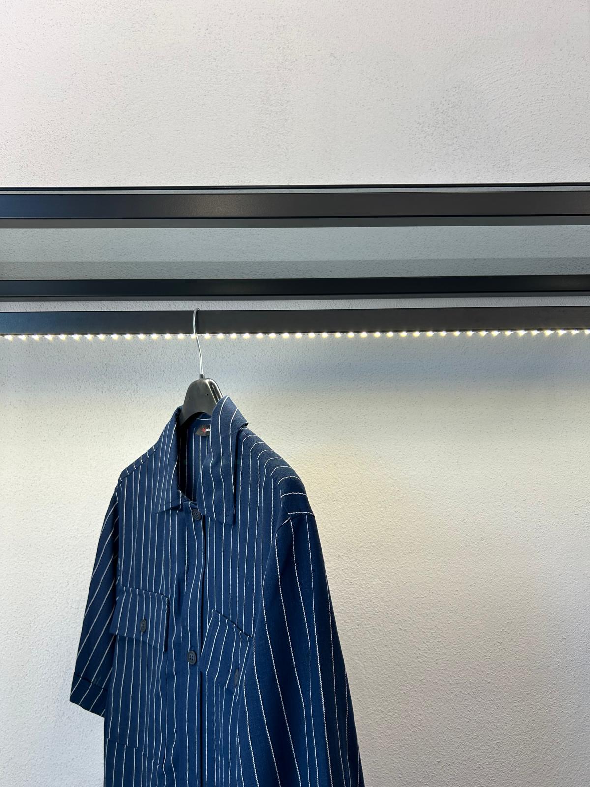 CAMICIA IOS COMODA IN LINO M/M FANTASIA RIGA - 1195