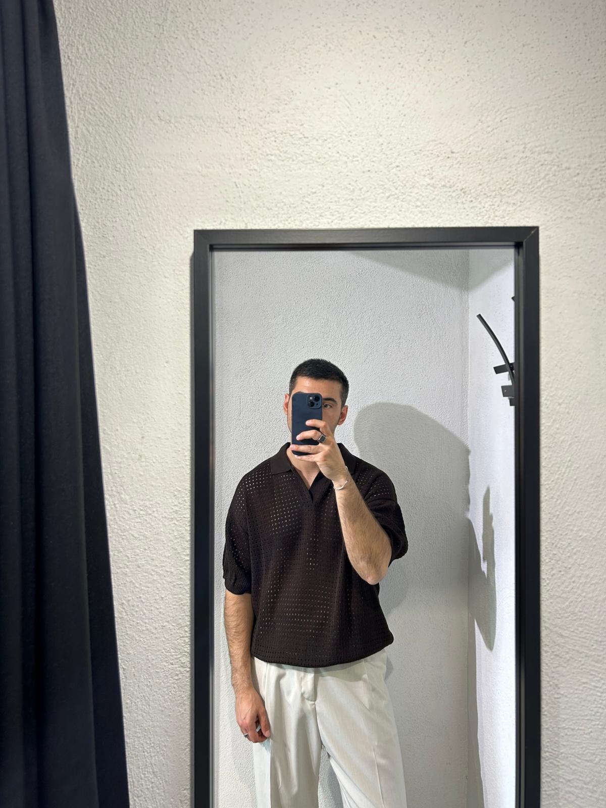 POLO IN FILO TRAFORATA - 1640