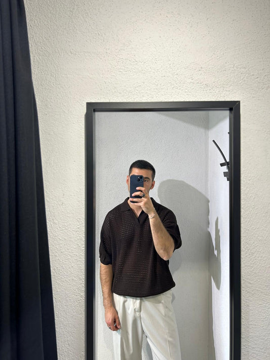 POLO IN FILO TRAFORATA - 1640