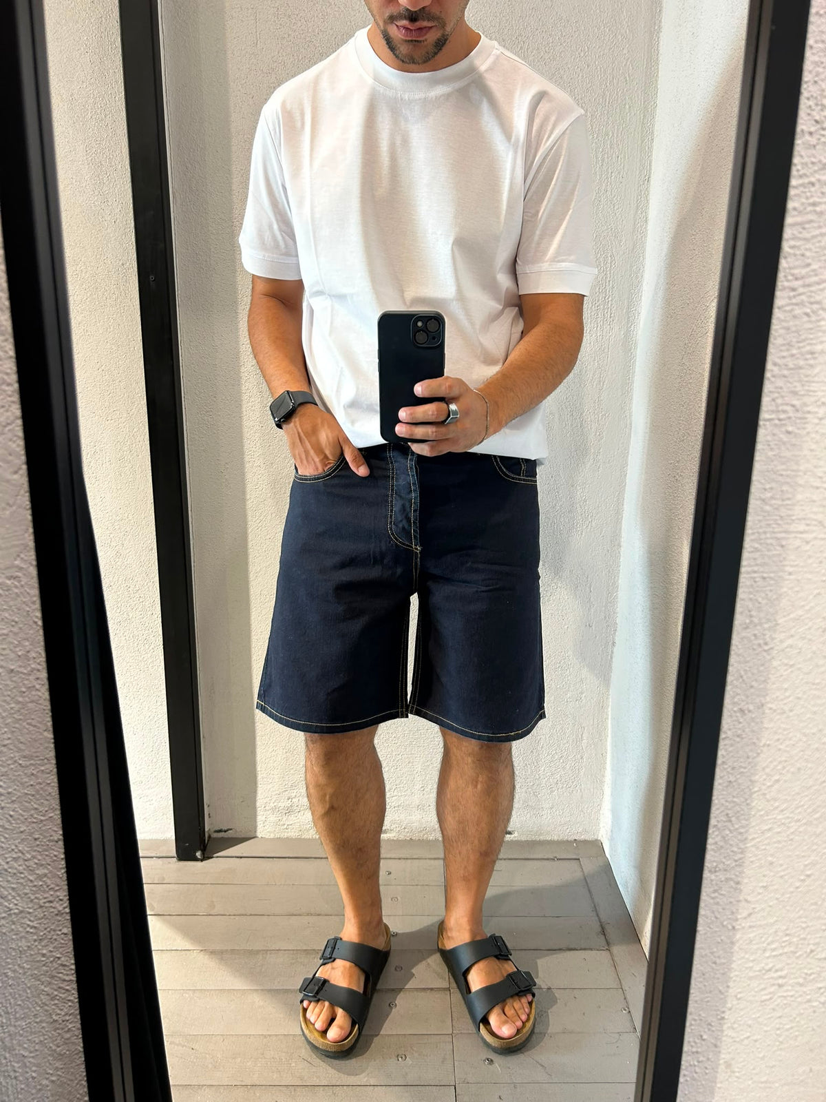 SHORT BASIC IN DENIM - 1171