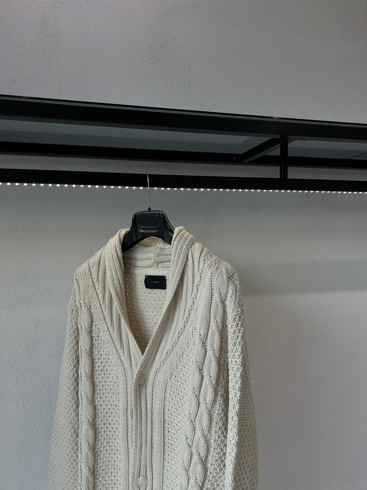 CARDIGAN SCIALLATO CON TRAMA - 1548