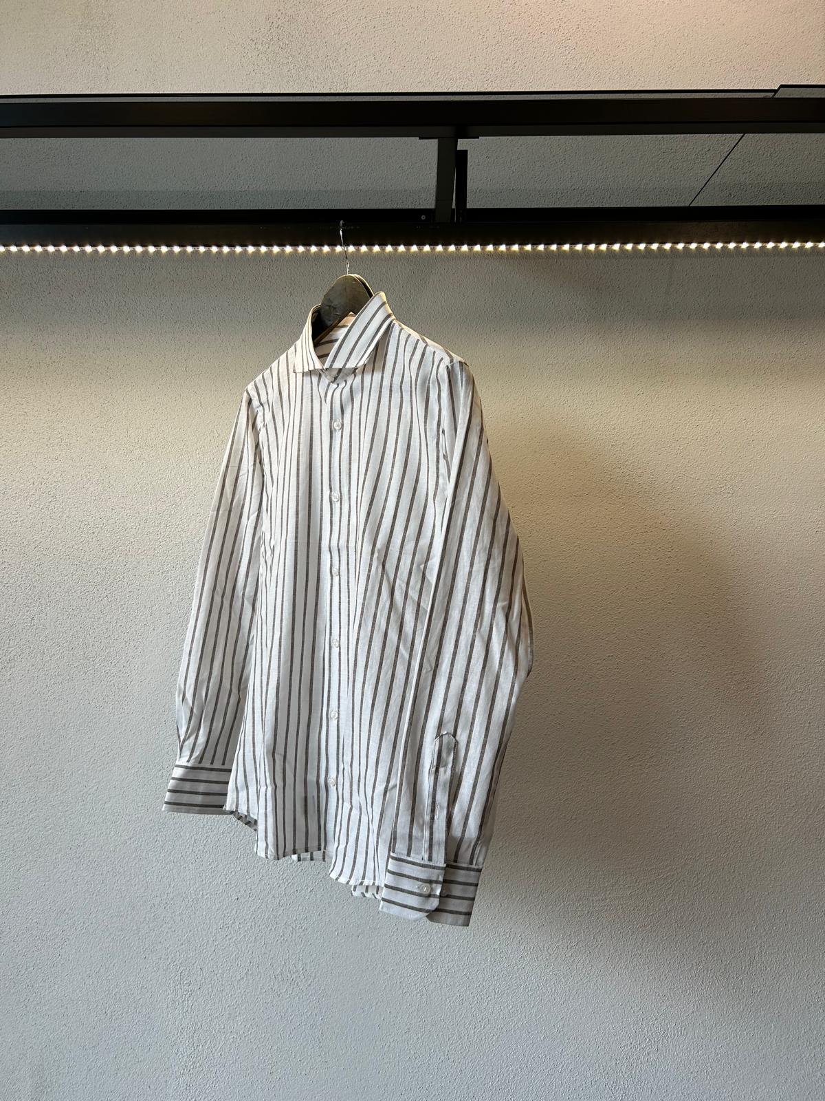 CAMICIA REGULAR IN LINO COLLO FRANCESE - 1392