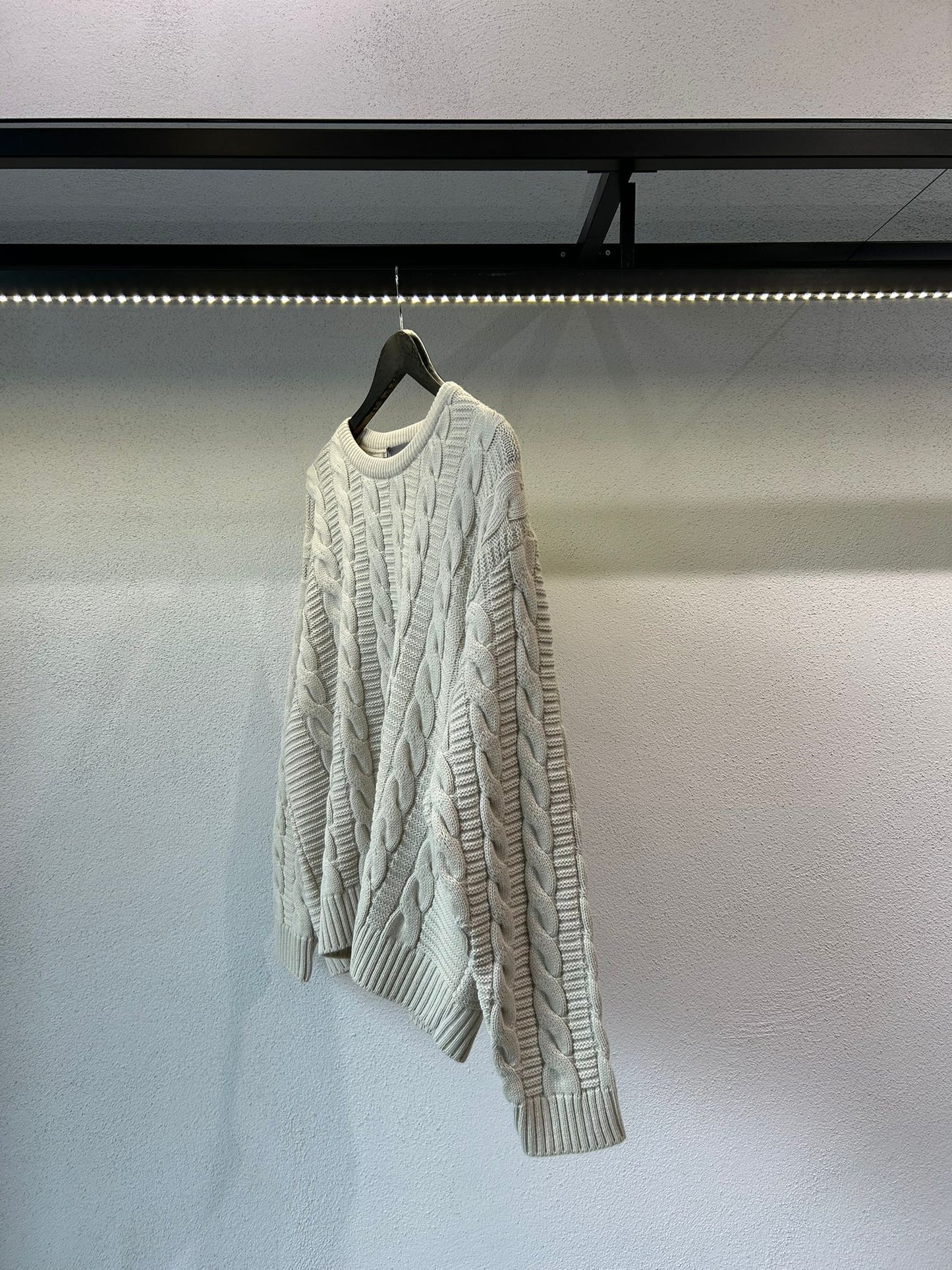 PULLOVER GIROCOLLO CON TRAMA CROP FIT - 1550