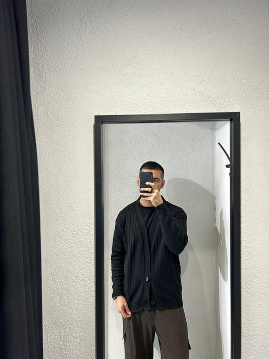 CARDIGAN REGULAR CON TRAMA - 1632