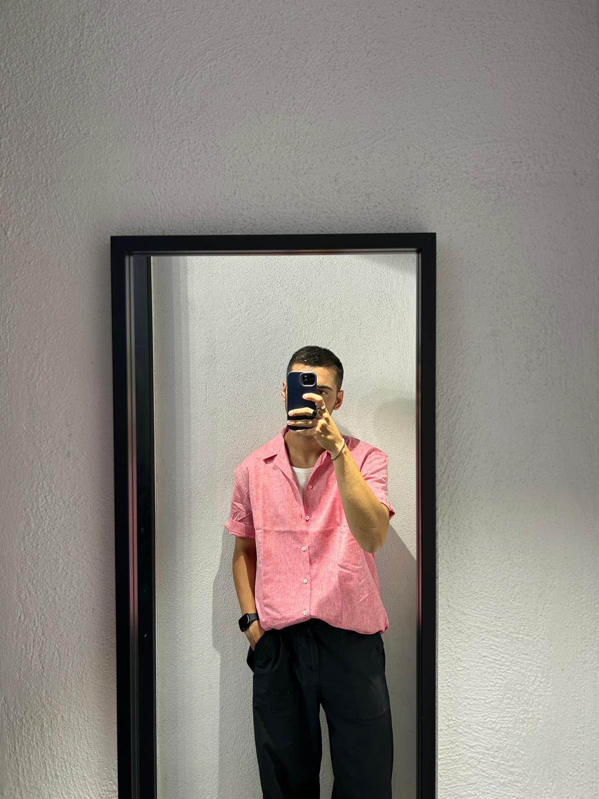CAMICIA IN LINO M/M COLLO BOWLING - 1186