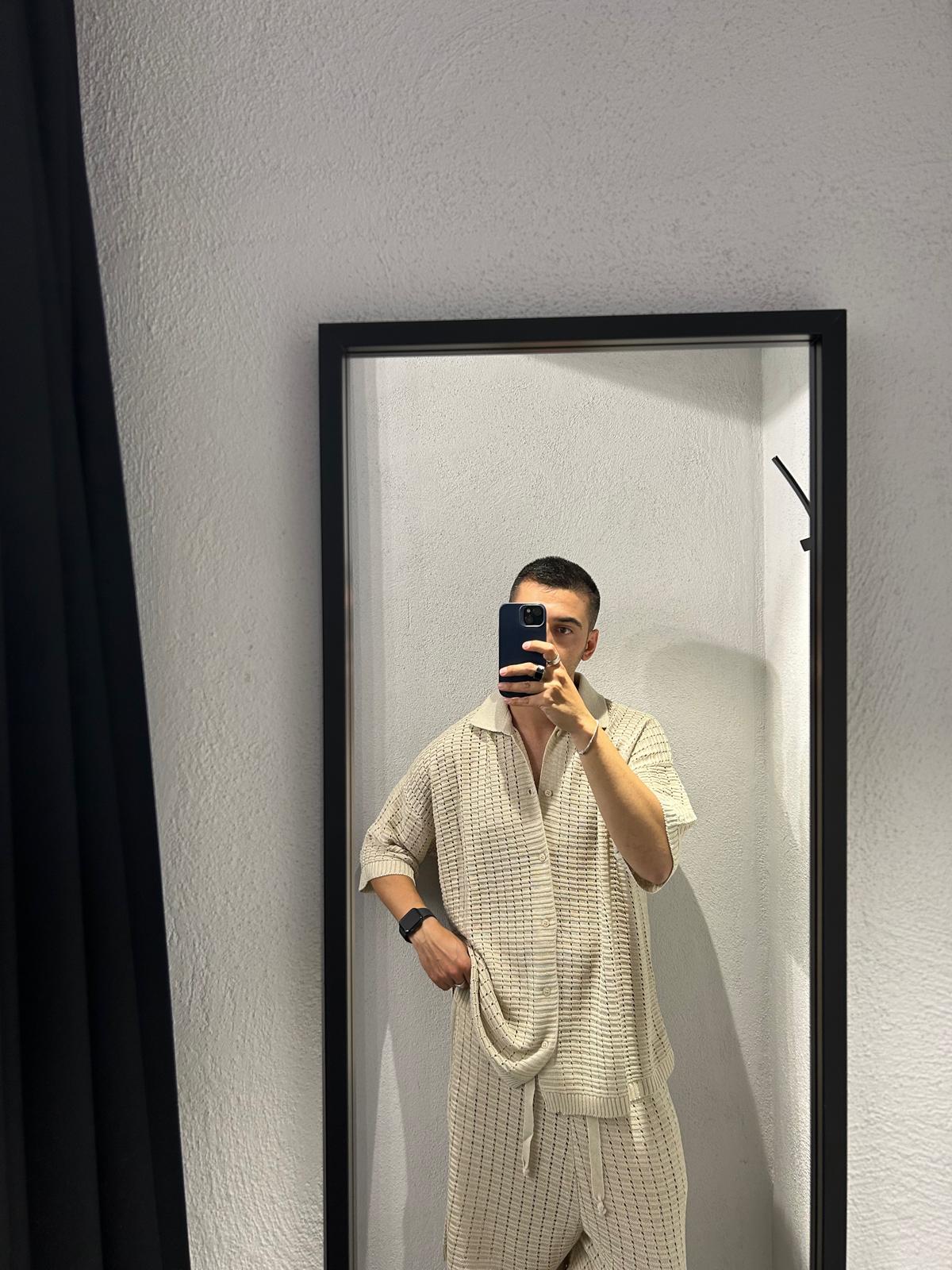 CAMICIA ROW IN FILO DA COMPLETO - 1156