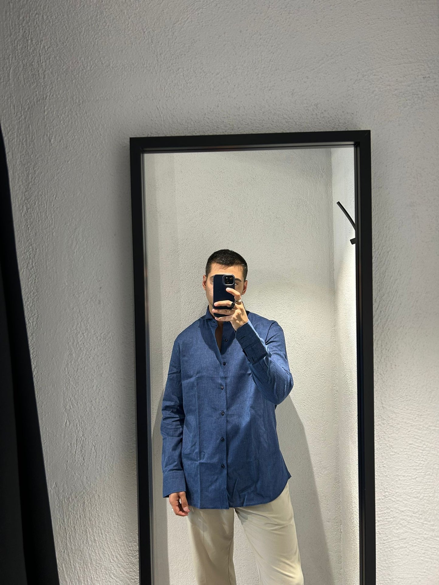 CAMICIA REGULAR IN LINO COLLO FRANCESE - 1392