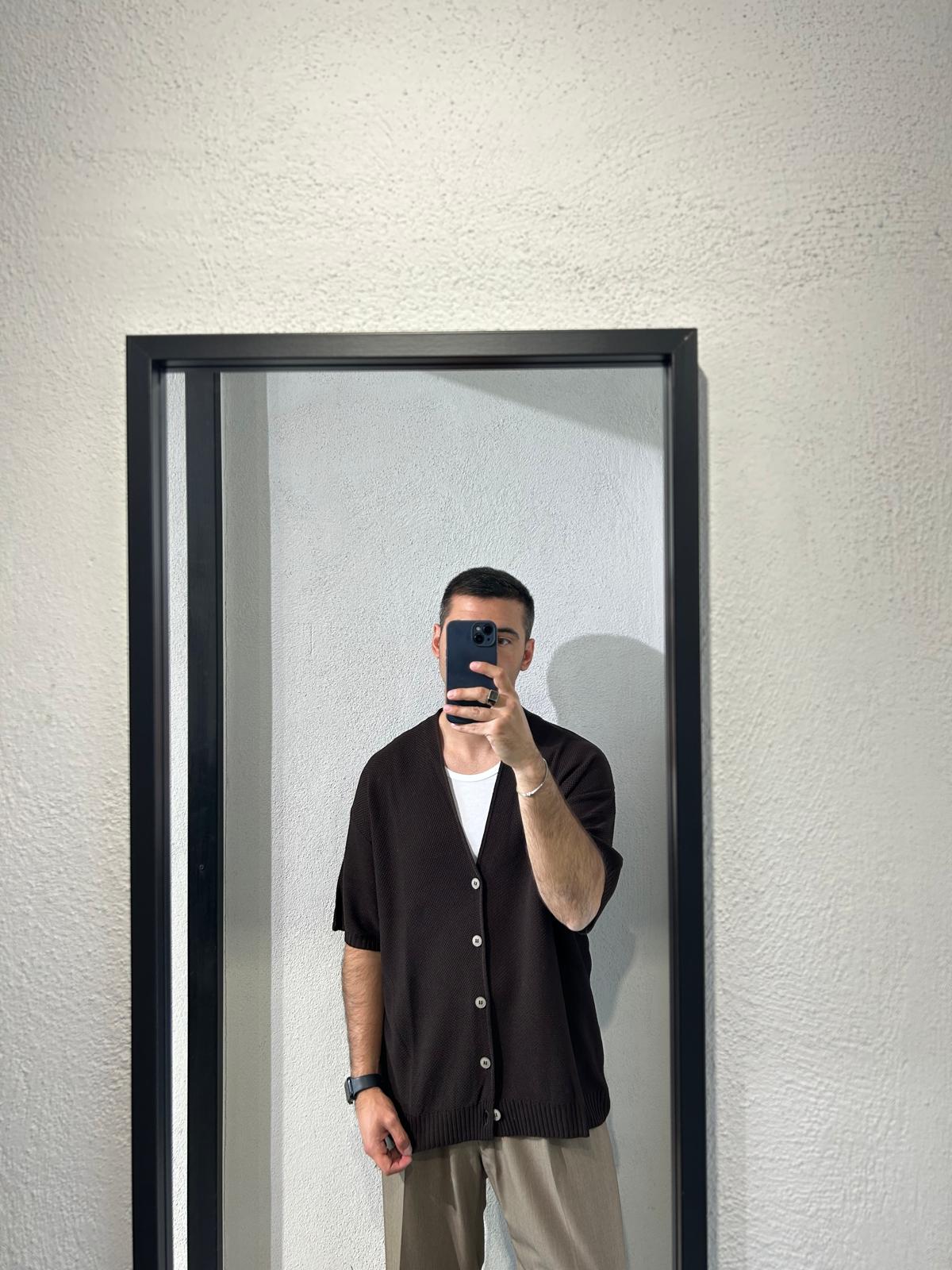 CARDIGAN IN FILO MANICA CORTA - 1642