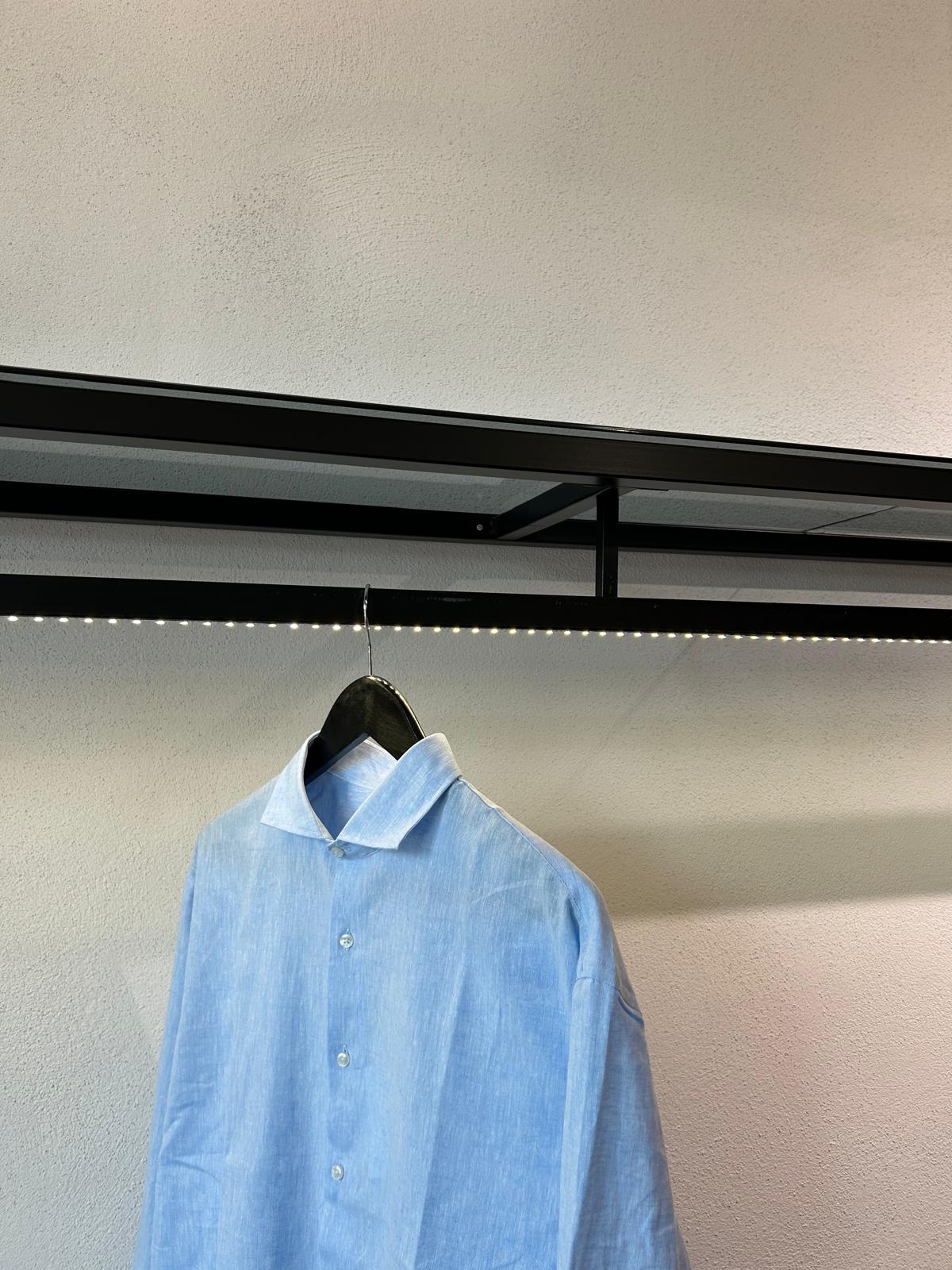 CAMICIA OVERSIZE IN LINO TINTA UNITA - 1720