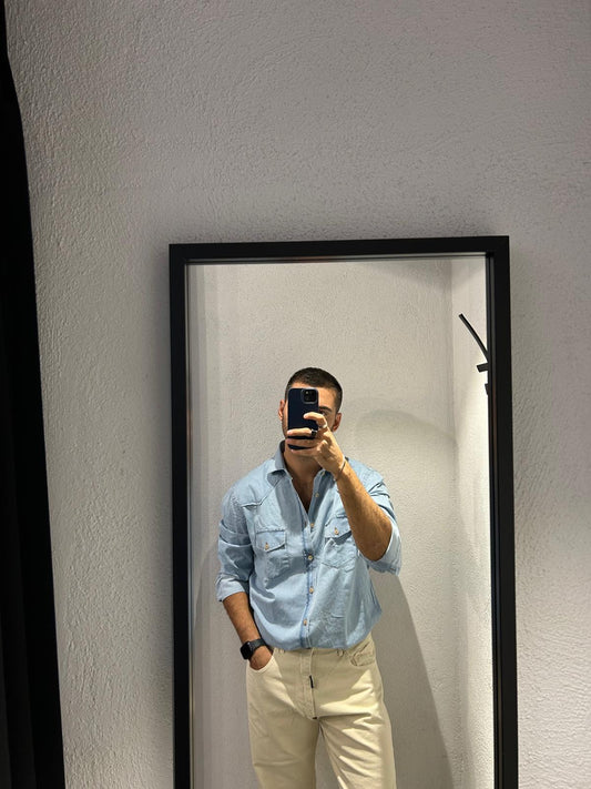 CAMICIA TEXANA IN DENIM - 1215