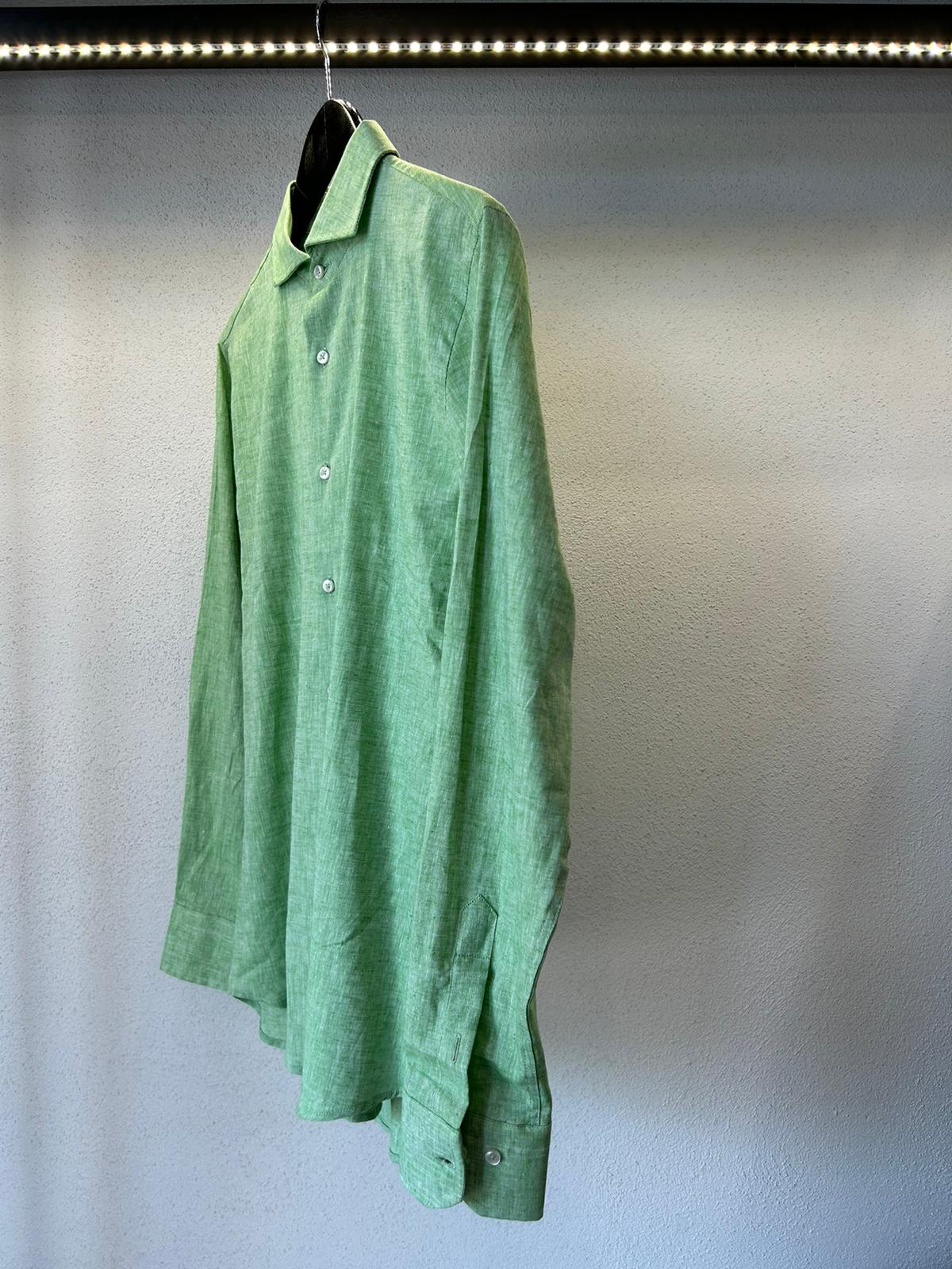CAMICIA REGULAR IN LINO COLLO FRANCESE - 1118