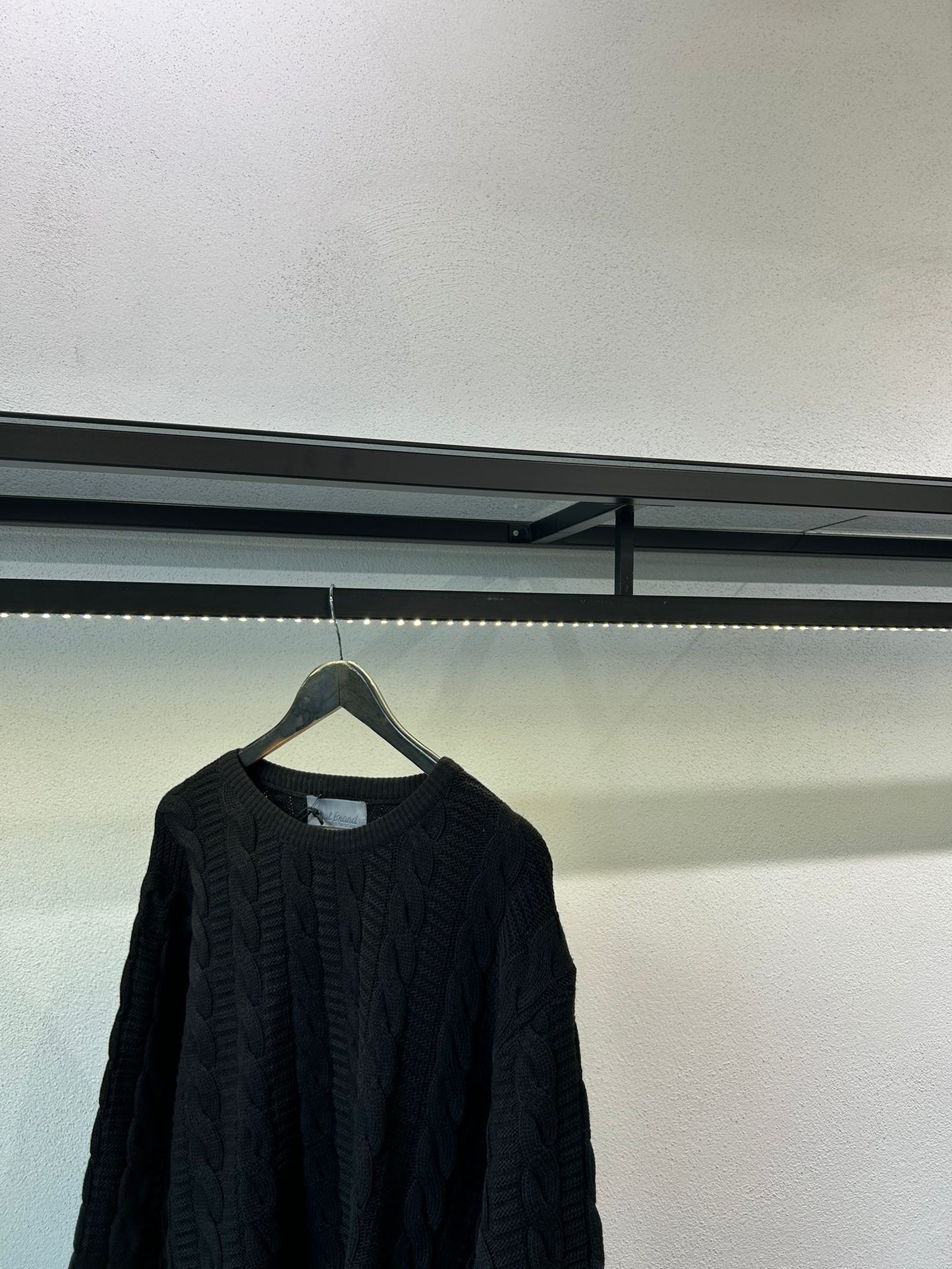 PULLOVER GIROCOLLO CON TRAMA CROP FIT - 1550