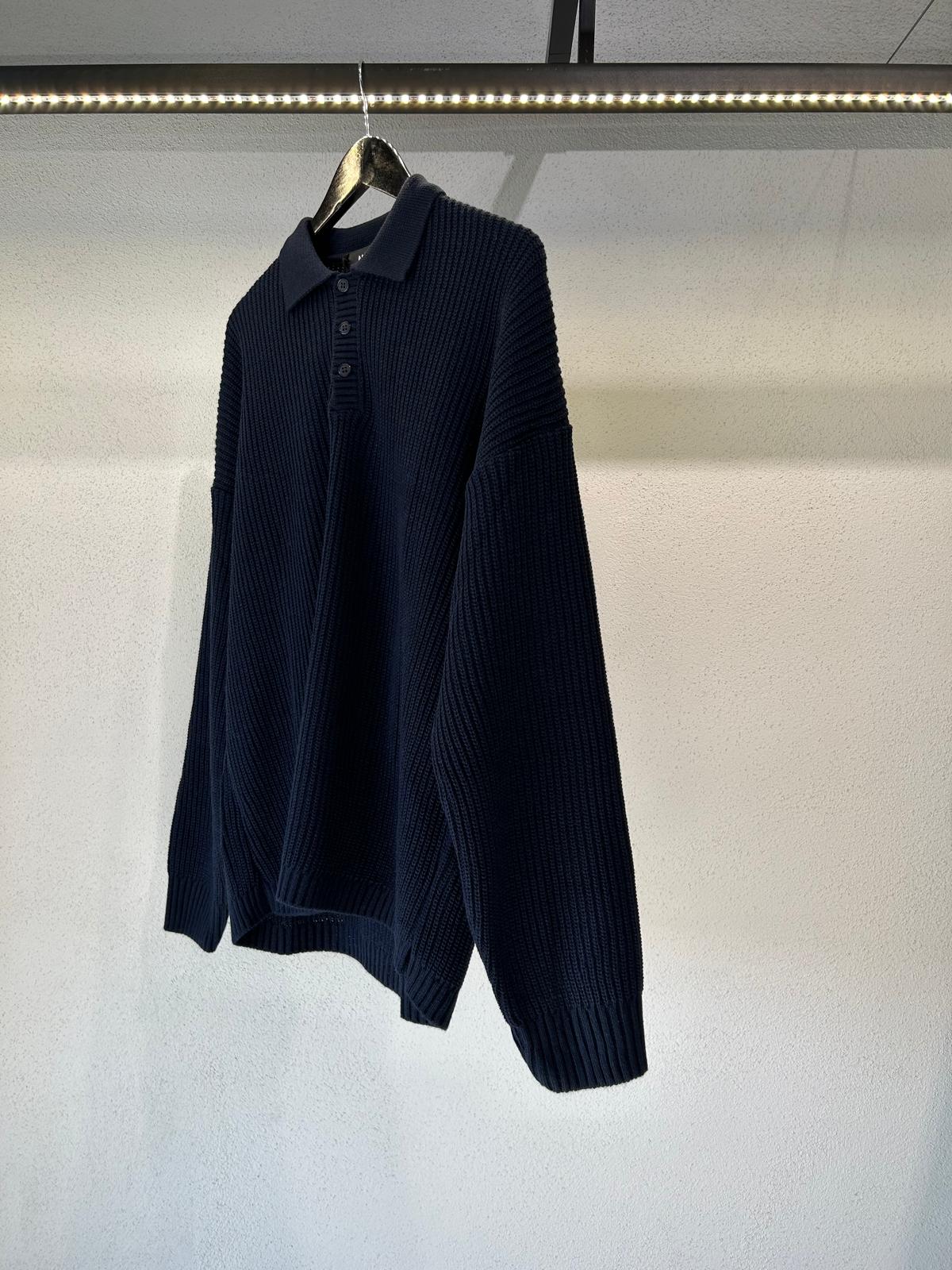 MAGLIONE POLO OVERSIZE CON BOTTONI - 1259