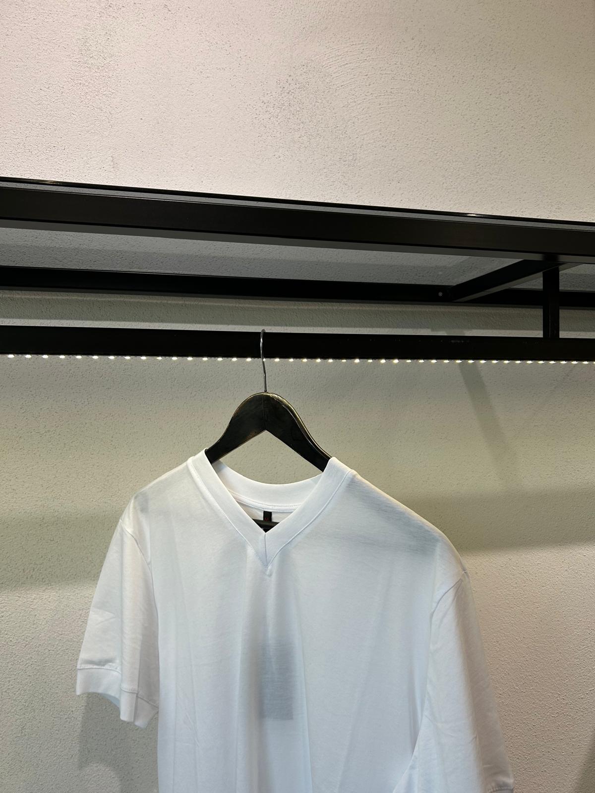 T SHIRT IN FILO DI SCOZIA SCOLLO A V - 1361