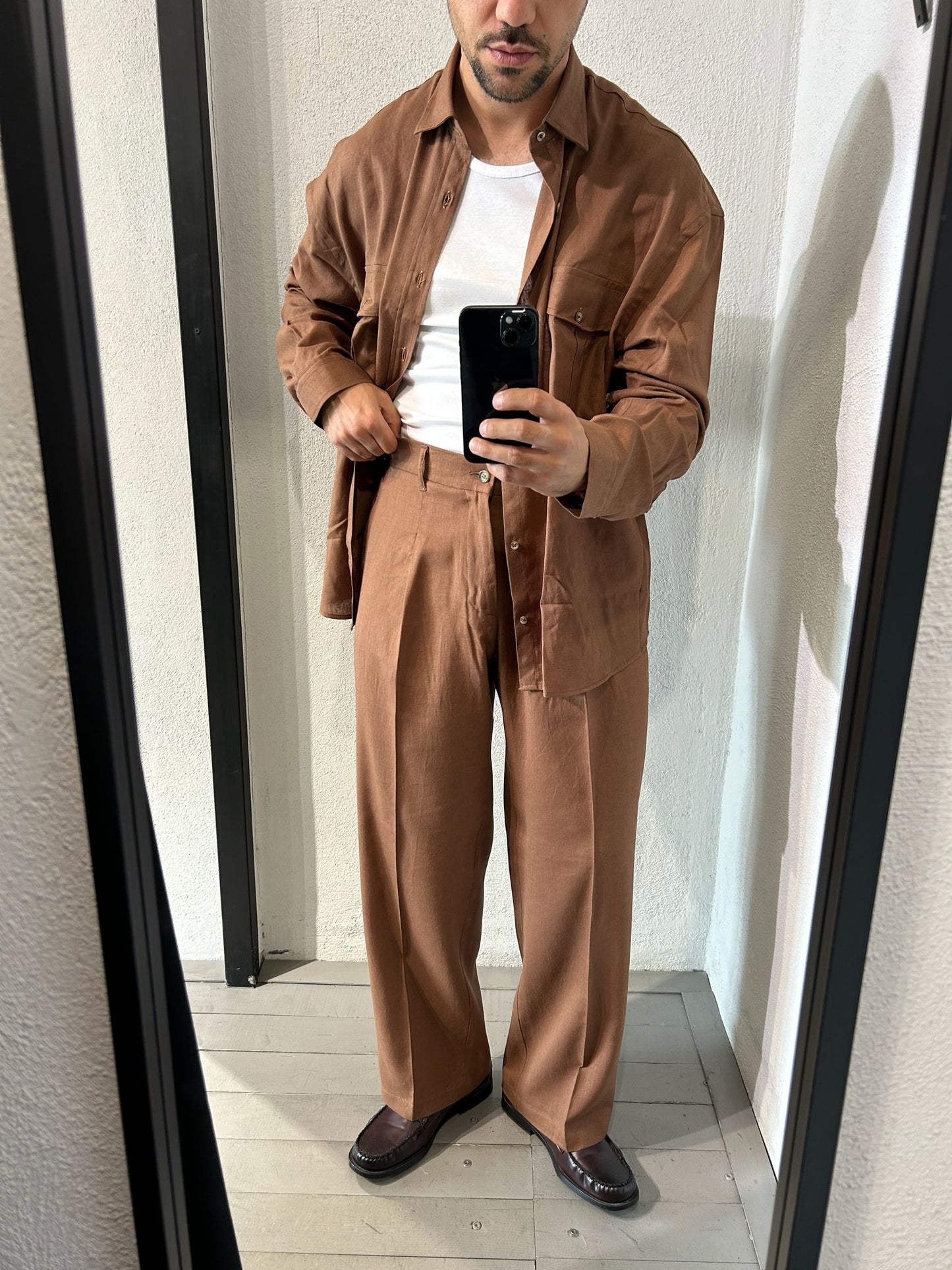 PANTALONE SOFT IN MISTO LINO - 1666